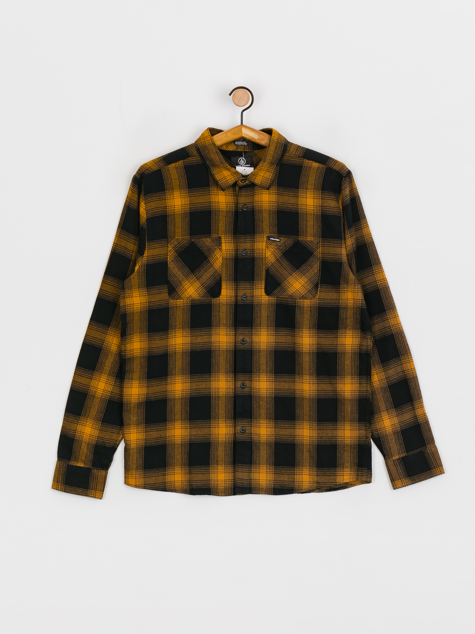 Košile Volcom Netastone Flannel Ls (rinsed black)