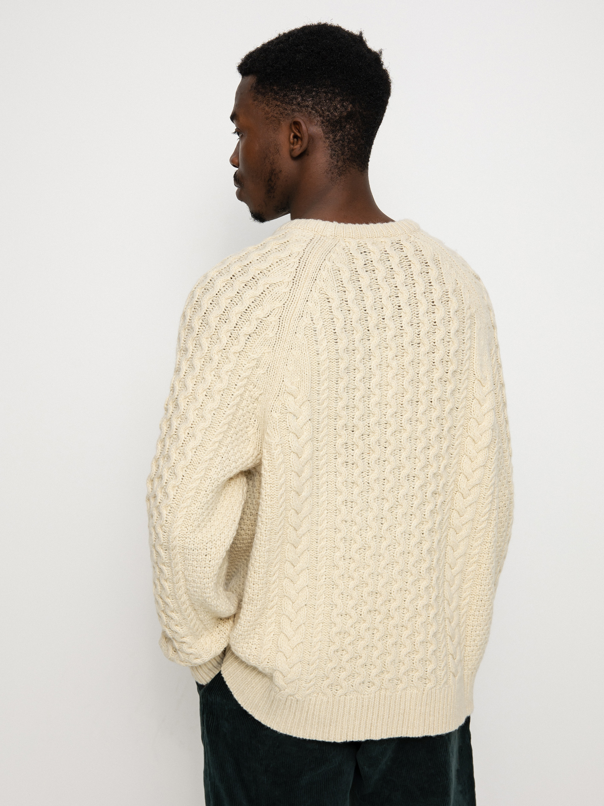 Svetr Patagonia Recycled Wool Cable Knit (natural)