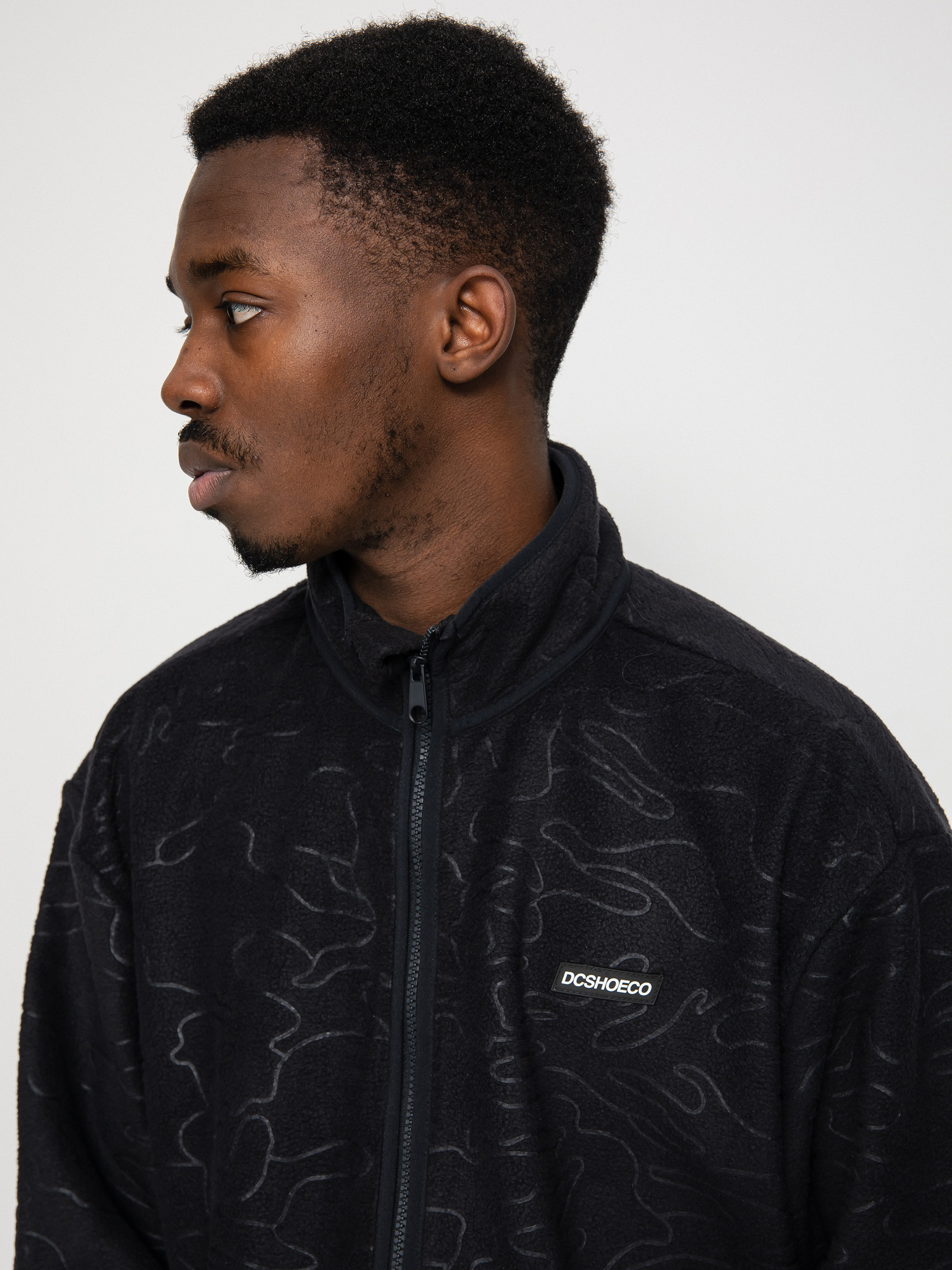 Pánský Fleecová mikina DC Outsider (black outline camo)