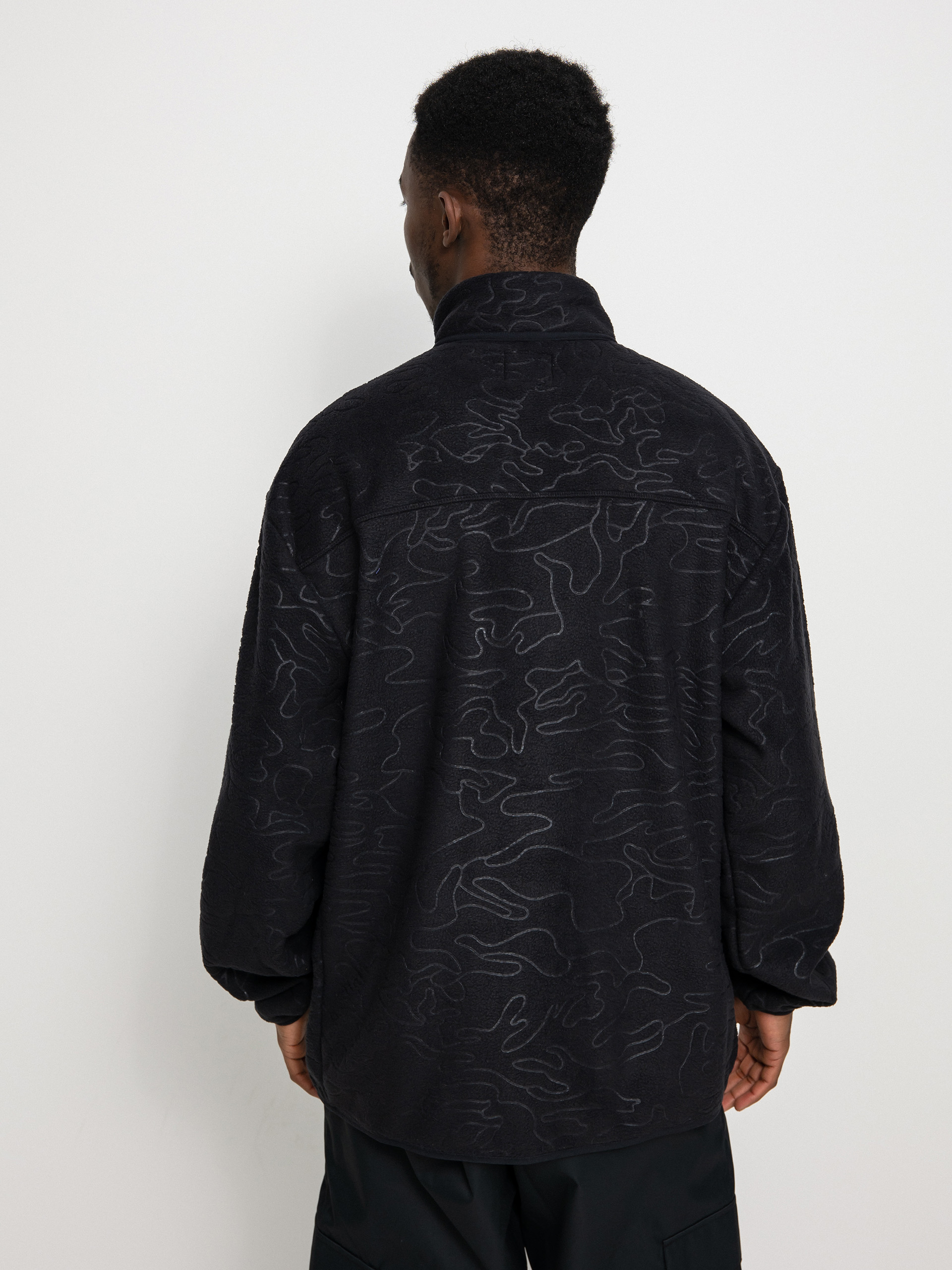 Pánský Fleecová mikina DC Outsider (black outline camo)