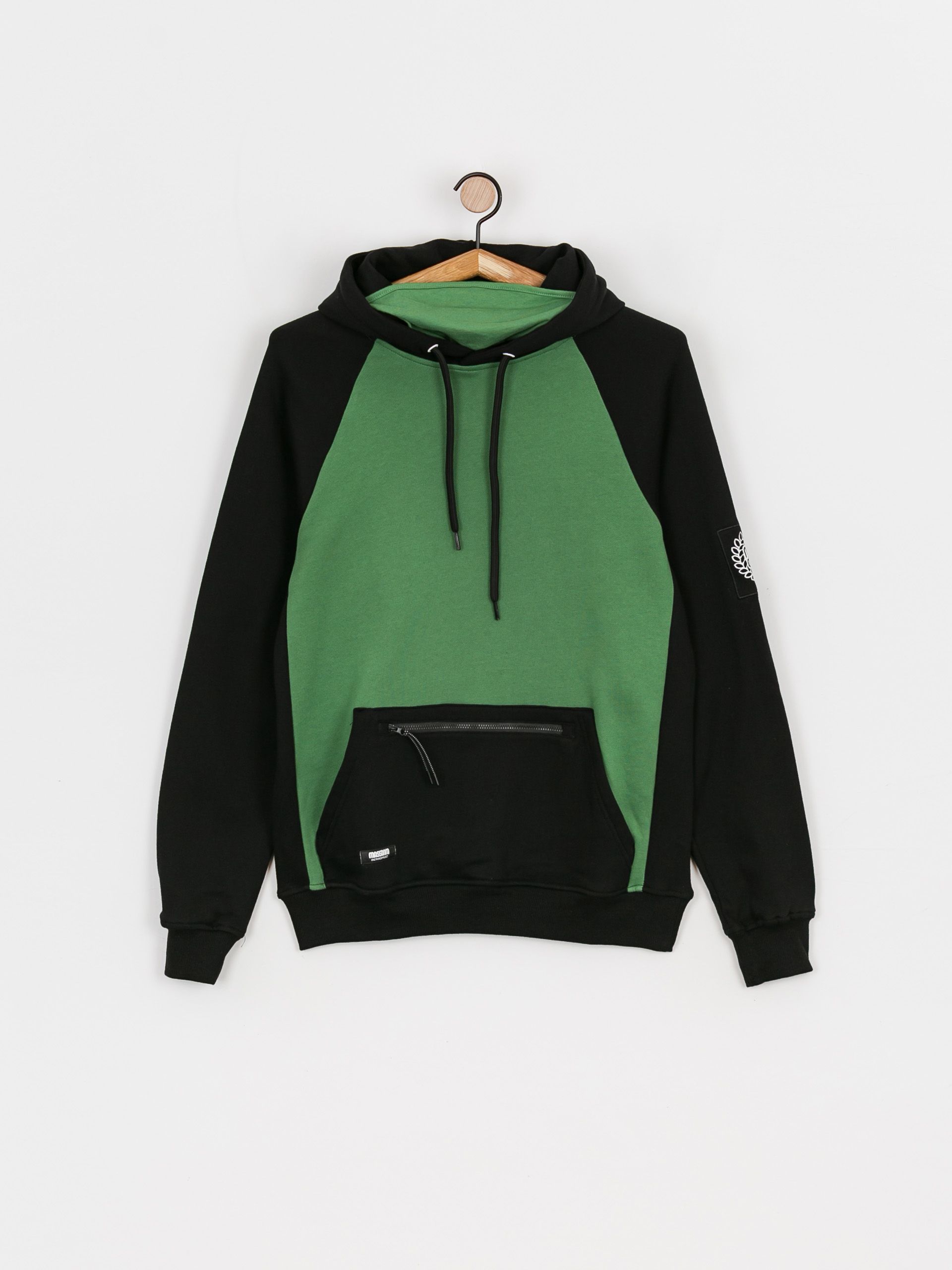Mikina s kapucí MassDnm Berg HD (black/green)