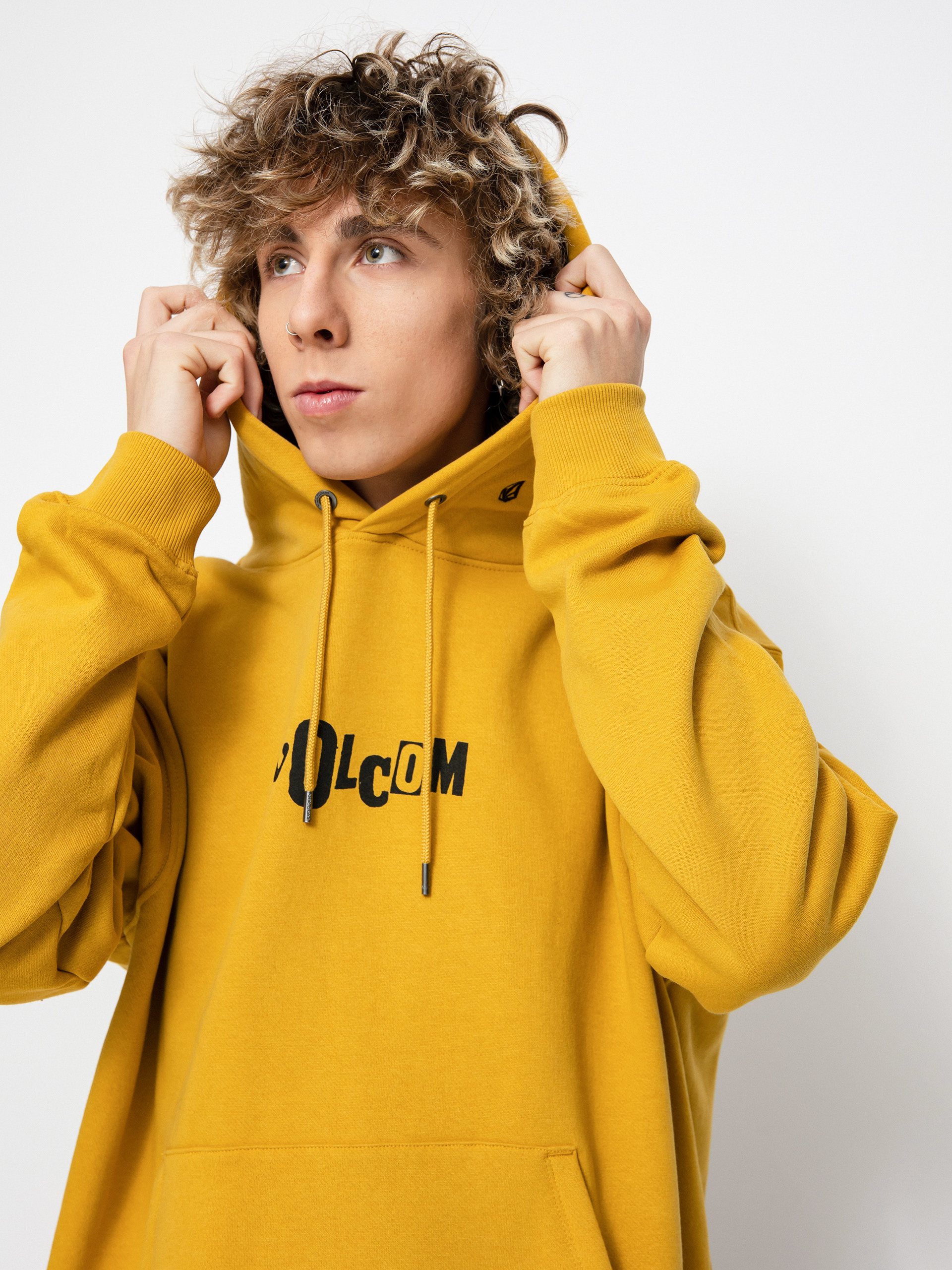 Mikina s kapucí Volcom Strikehood HD (honey gold)