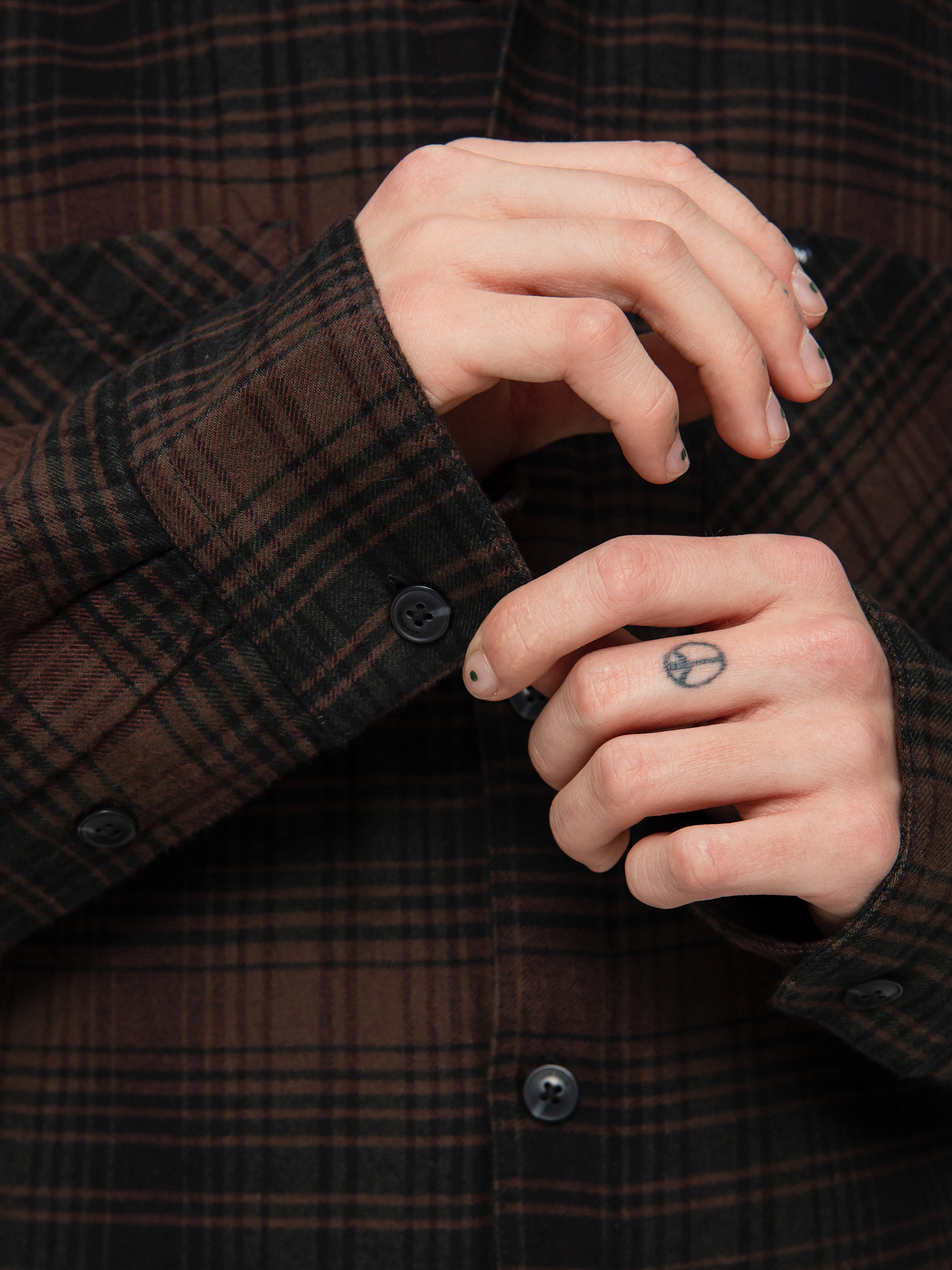 Košile Volcom Overstoned Flannel Ls (mahogany)