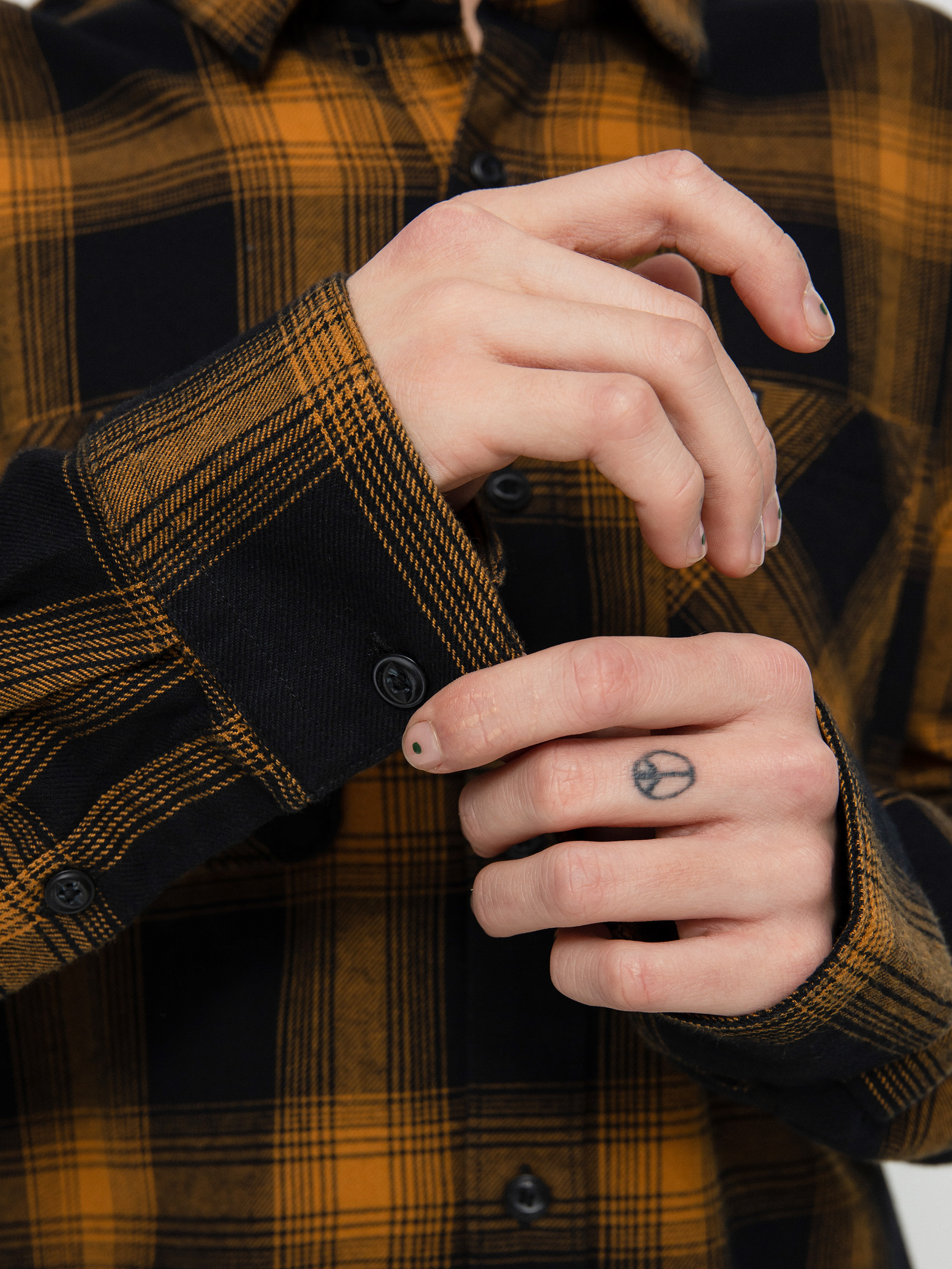 Košile Volcom Netastone Flannel Ls (rinsed black)