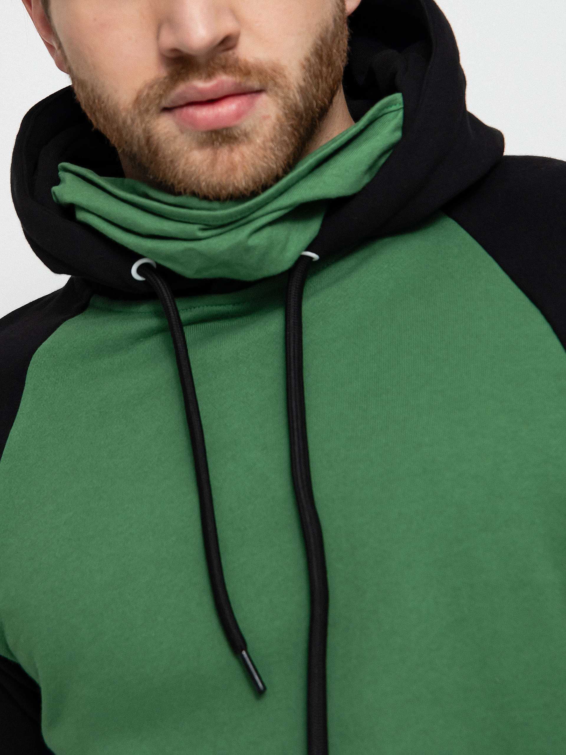 Mikina s kapucí MassDnm Berg HD (black/green)