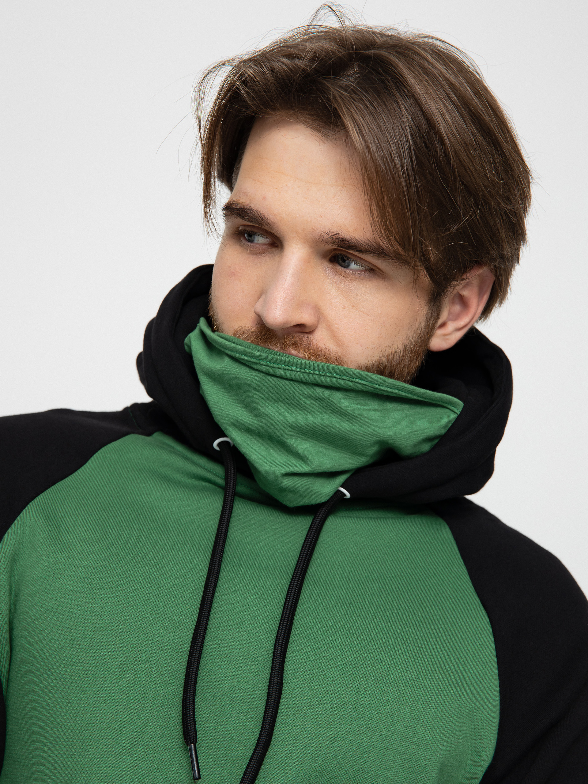 Mikina s kapucí MassDnm Berg HD (black/green)