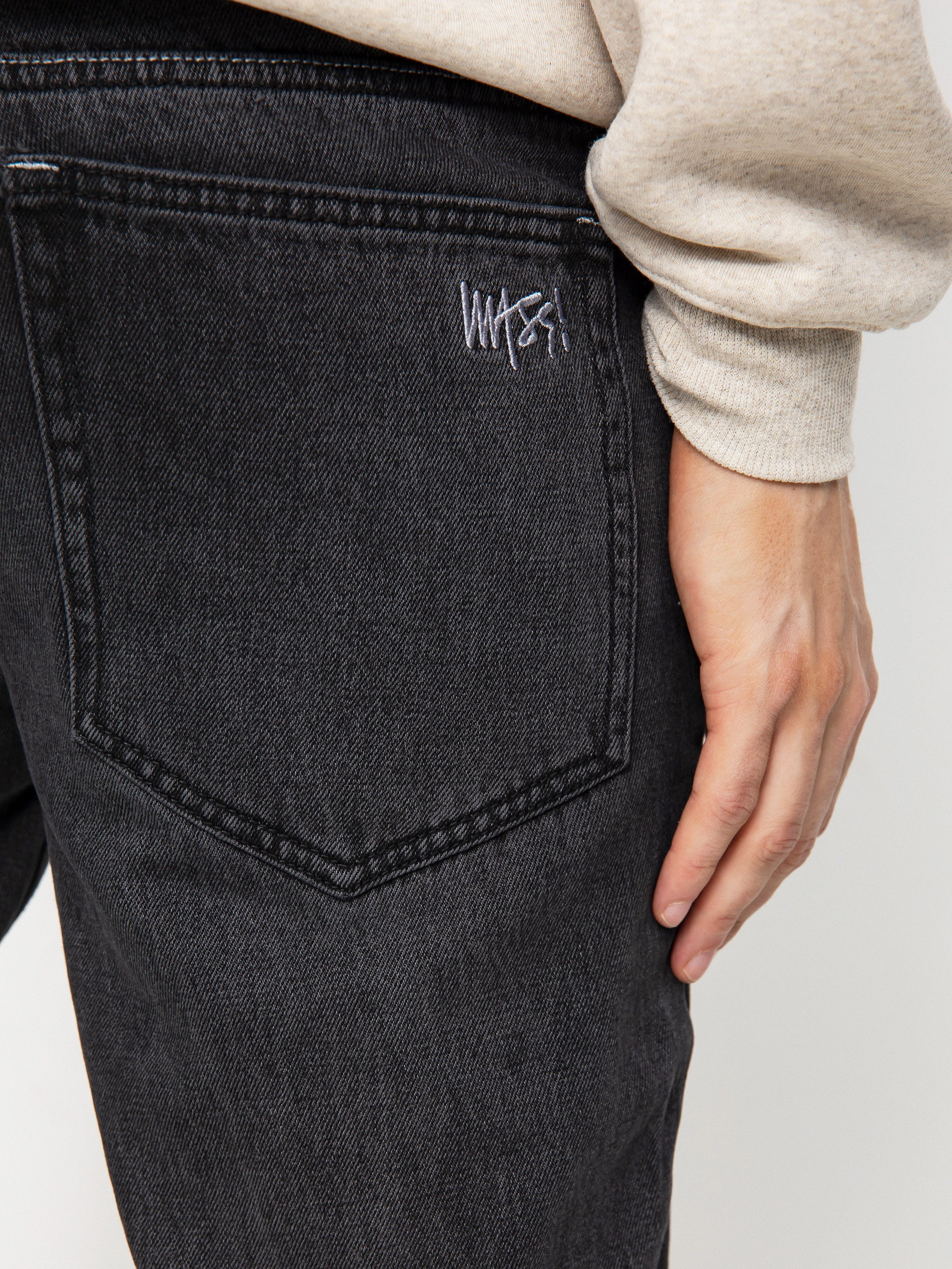 Kalhoty MassDnm Signature 2.0 Jeans Tapered Fit (black washed)