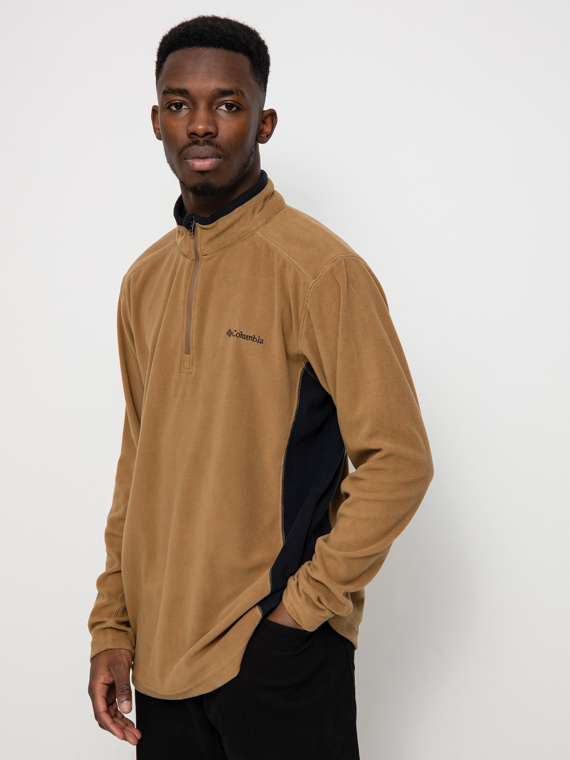 Pánský Fleecová mikina Columbia Klamath Range II Half Zip (delta black)