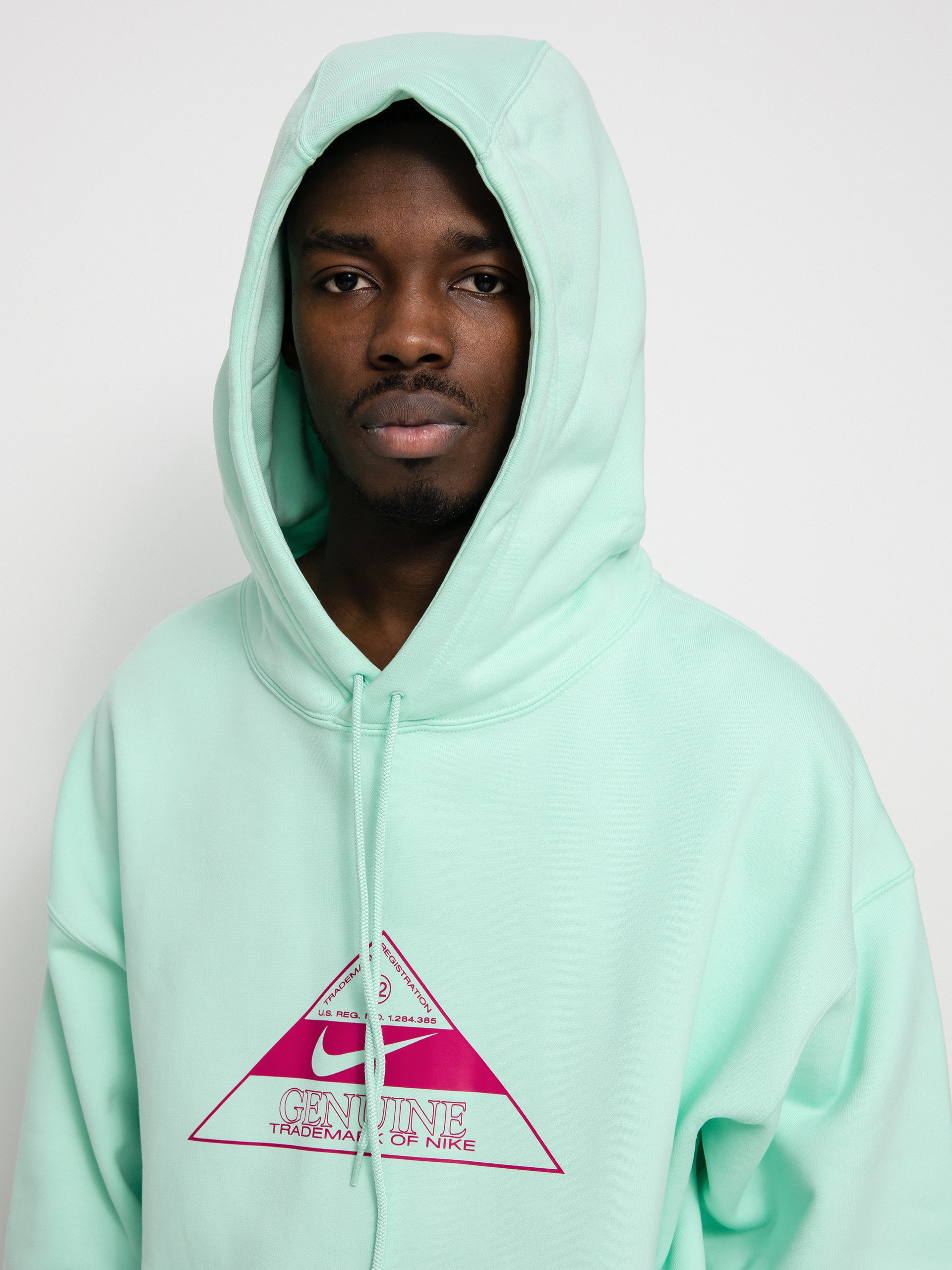 Mikina s kapucí Nike SB Gen Trdmrk Logo 2 HD (mint foam/active pink)