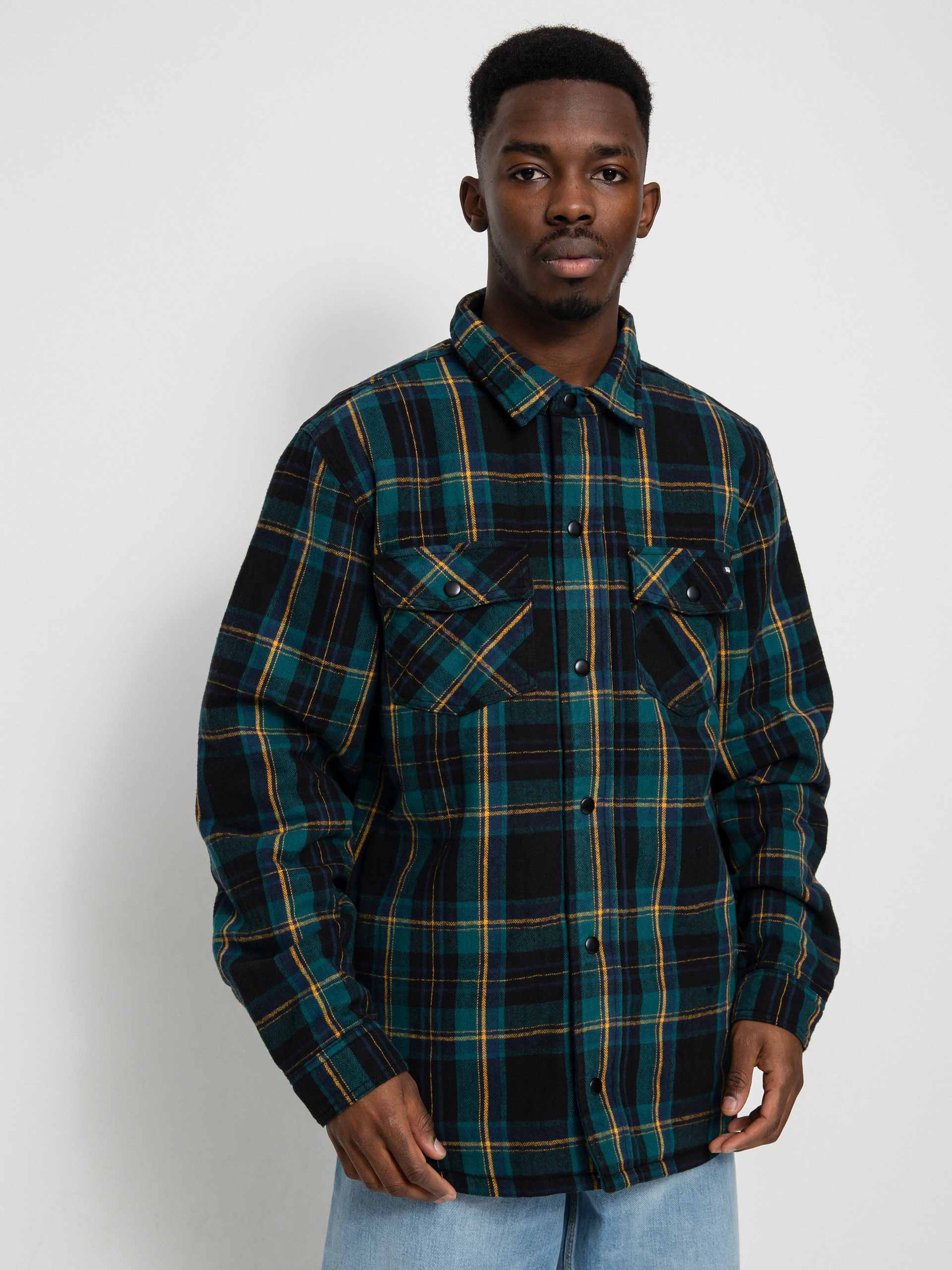 Bunda Vans Brickell Shirt (black/deep teal)