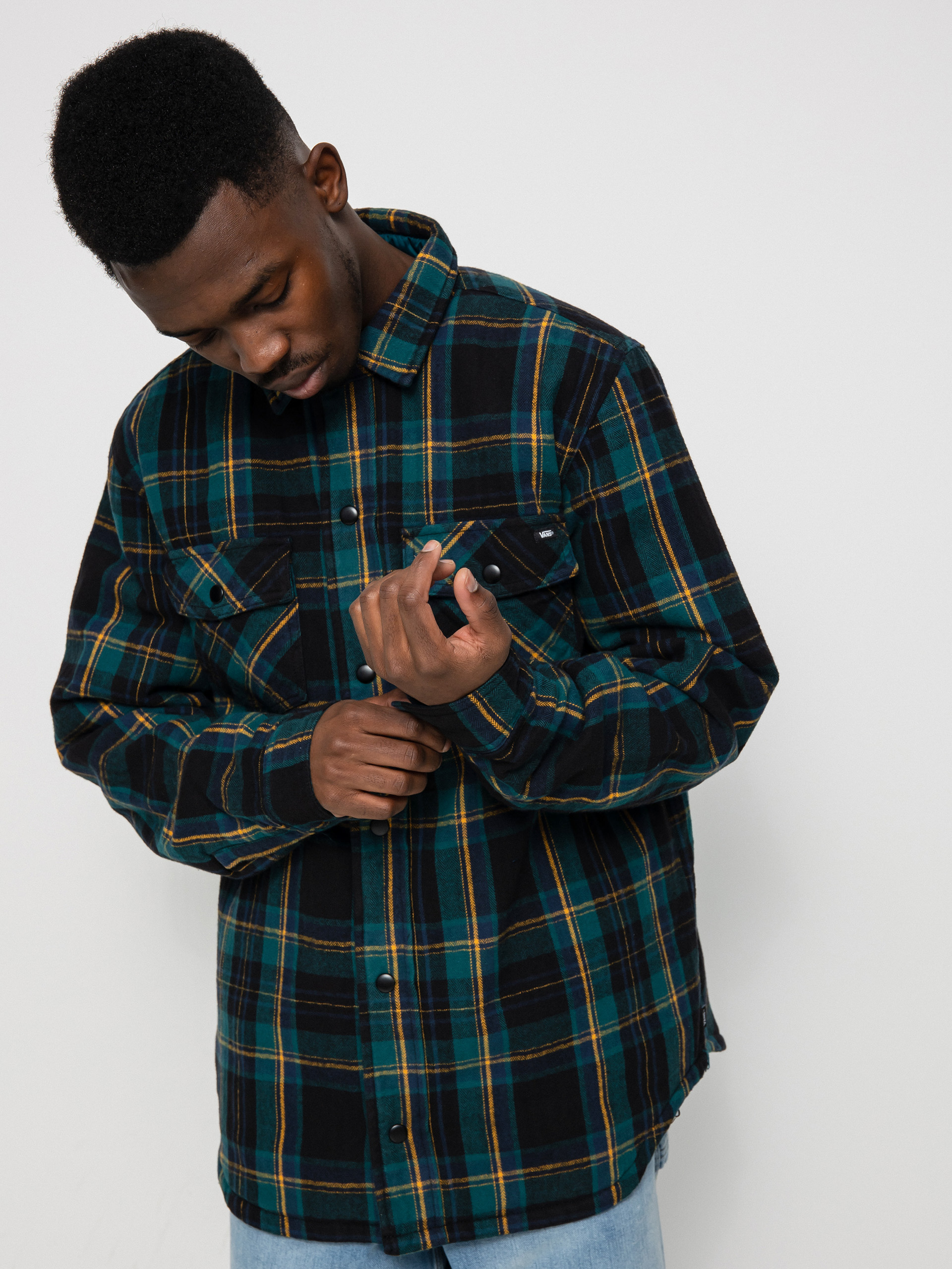 Bunda Vans Brickell Shirt (black/deep teal)