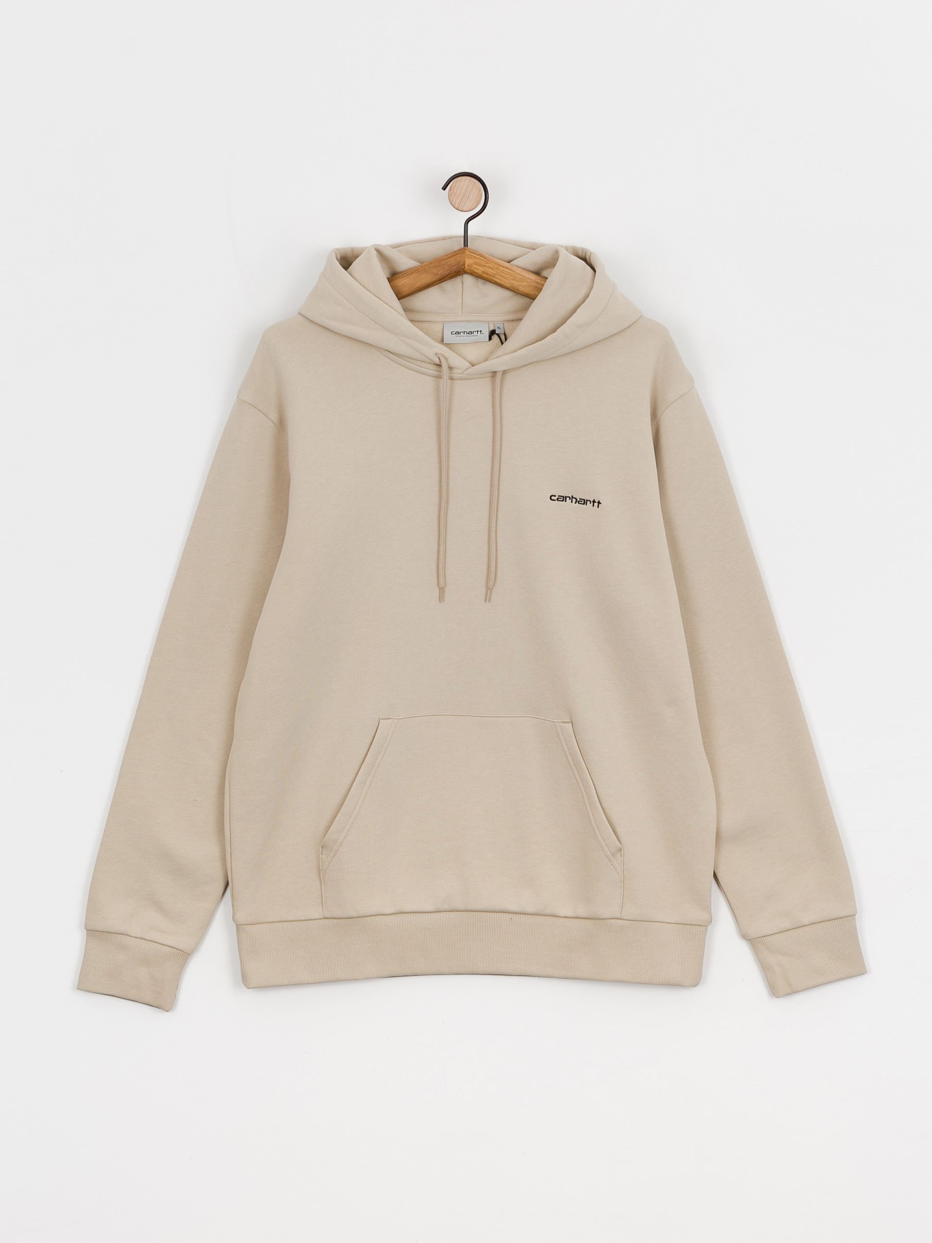 Mikina s kapucí Carhartt WIP Script Embroidery HD (wall/black)