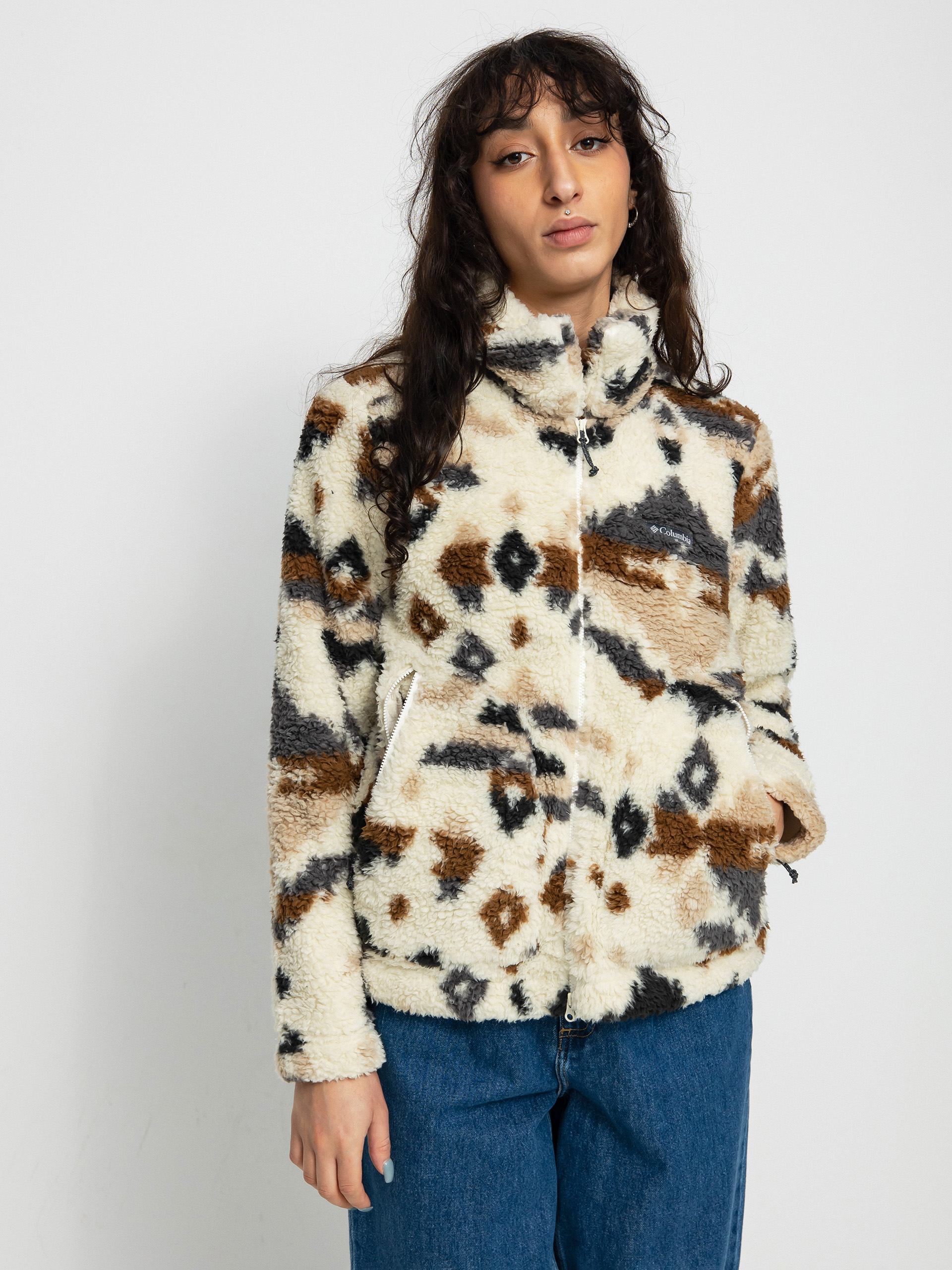 Dámský Fleecová mikina Columbia Winter Pass Sherpa FZ (chalk rocky mt)