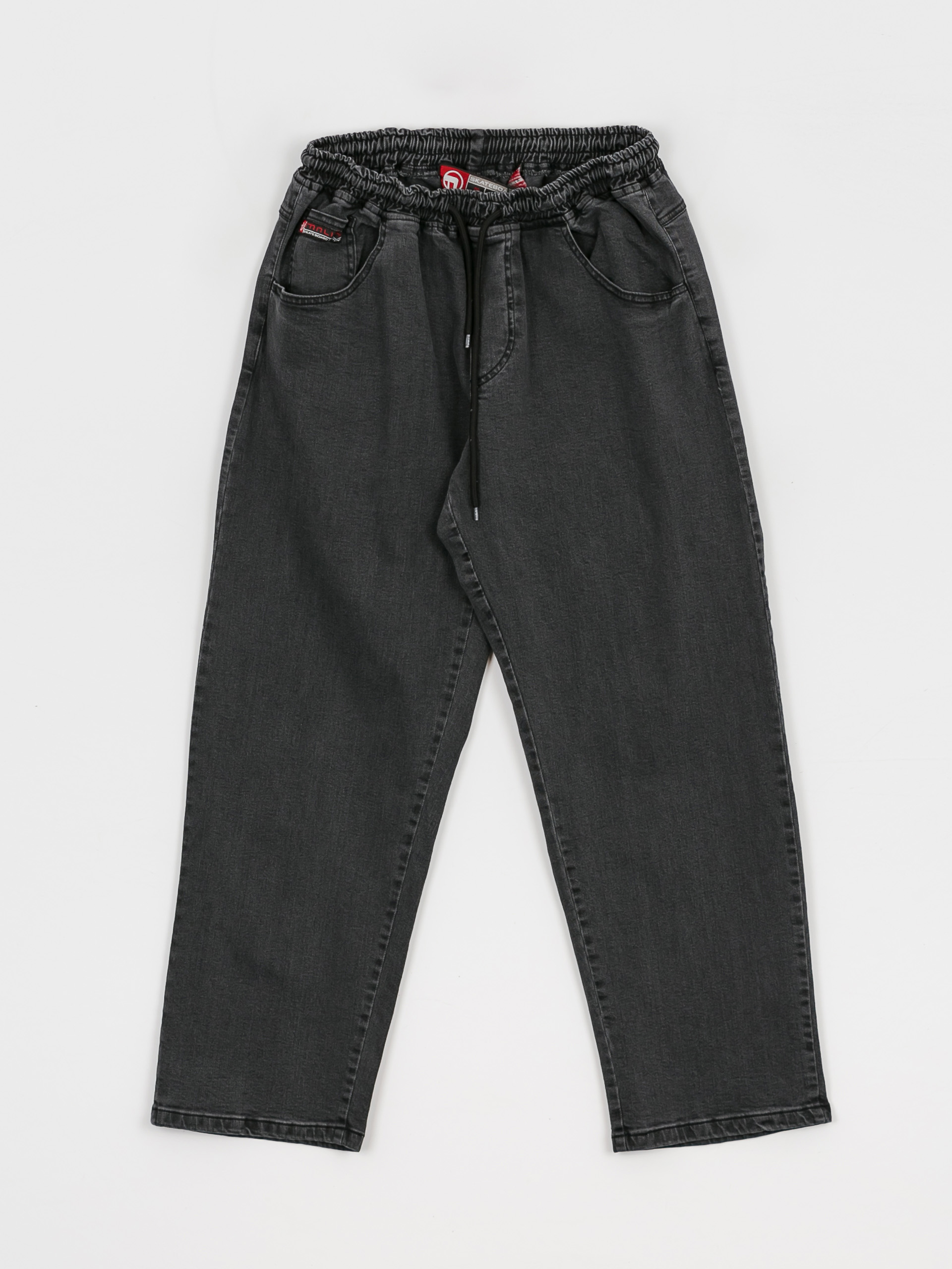 Kalhoty Malita Jeans Log Sl (elastic black)