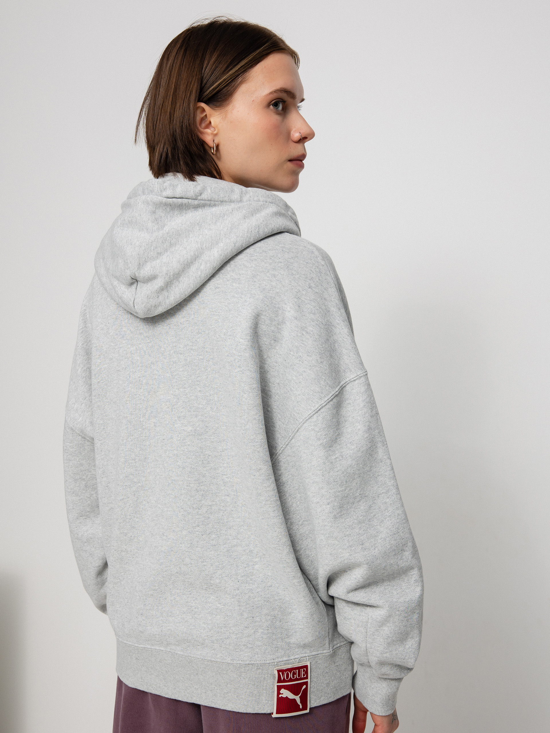 Mikina s kapucí Puma X Vogue Oversized HD Wmn (light gray heather)