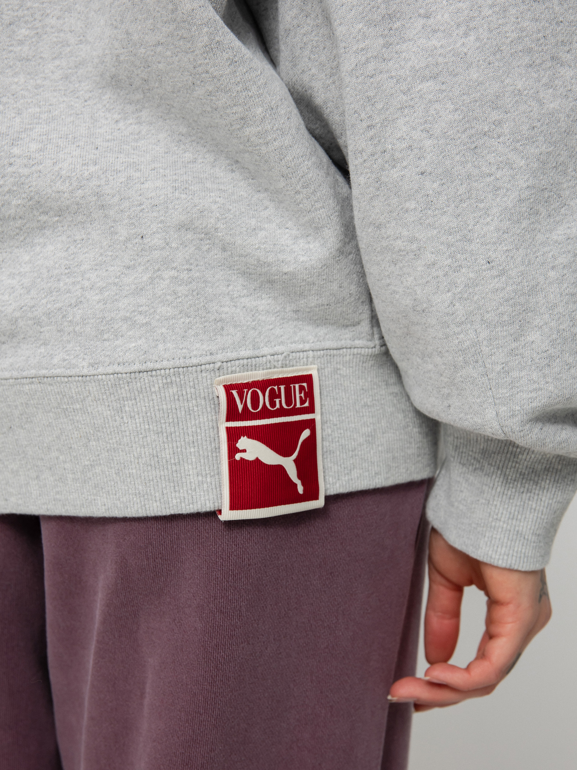 Mikina s kapucí Puma X Vogue Oversized HD Wmn (light gray heather)