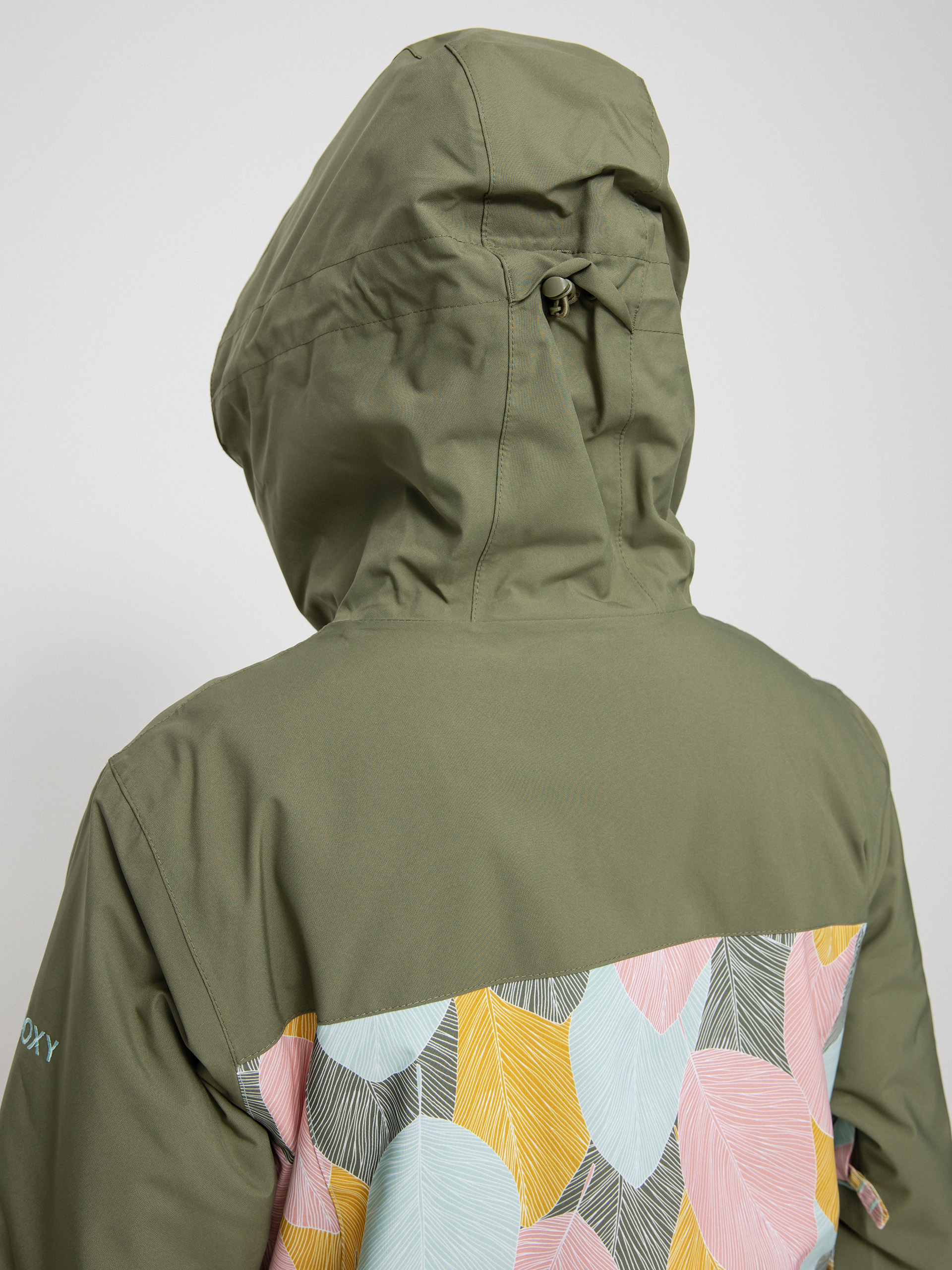 Dámská Snowboardová bunda Roxy Galaxy Print Block (deep lichen green la palmeraie)