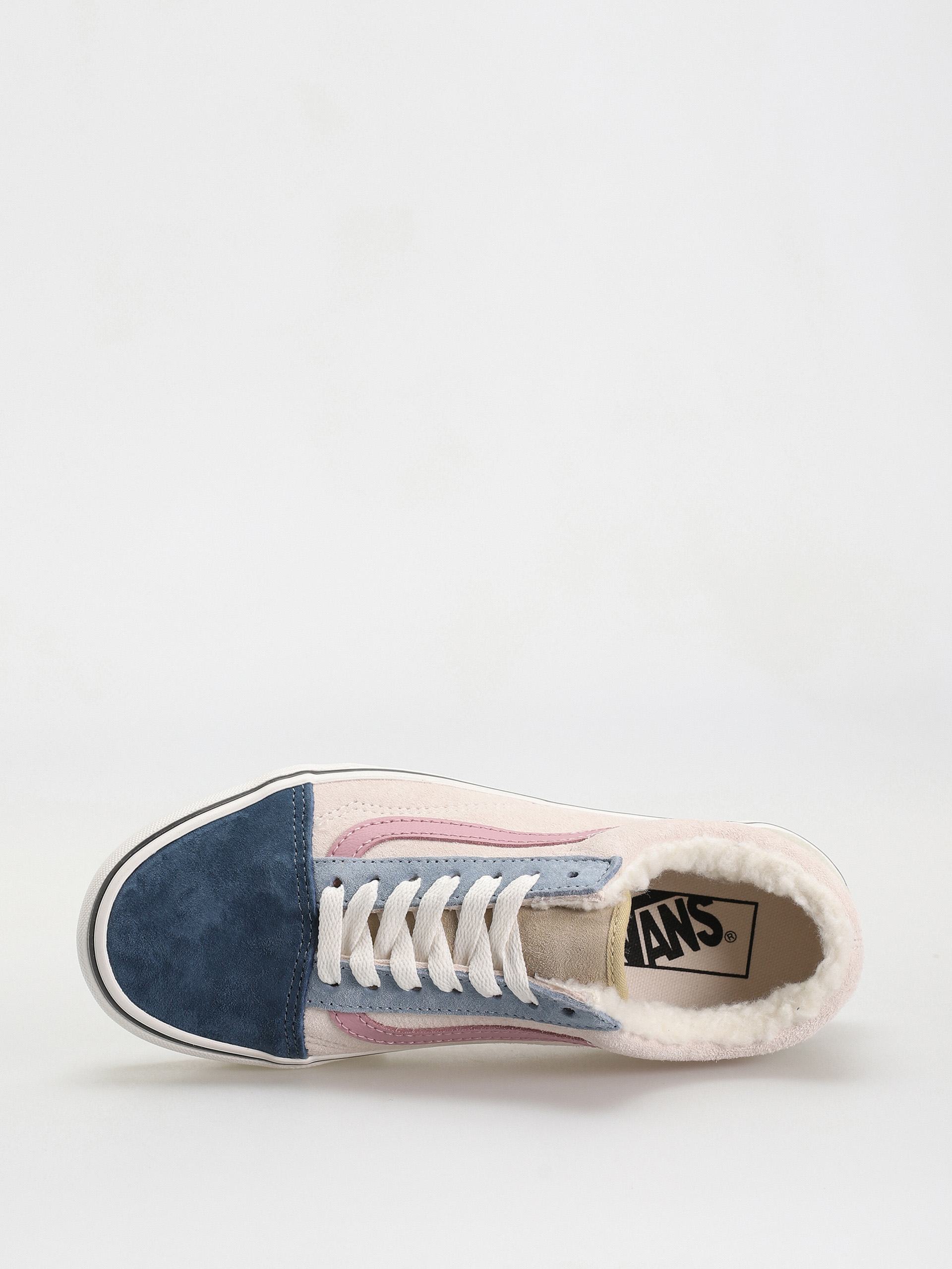 Boty Vans Old Skool Stackform (pig suede/sherpa multi color)