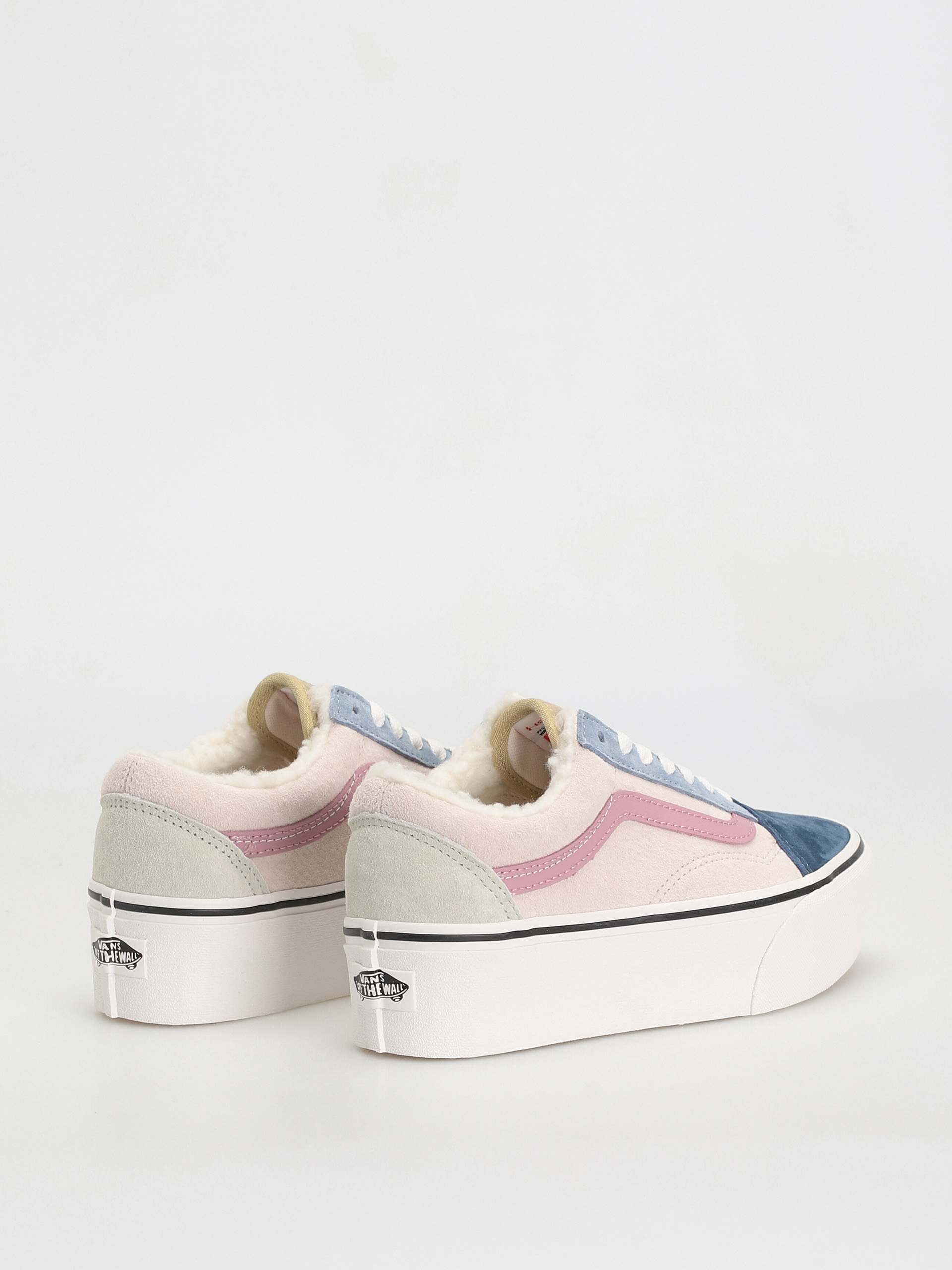 Boty Vans Old Skool Stackform (pig suede/sherpa multi color)