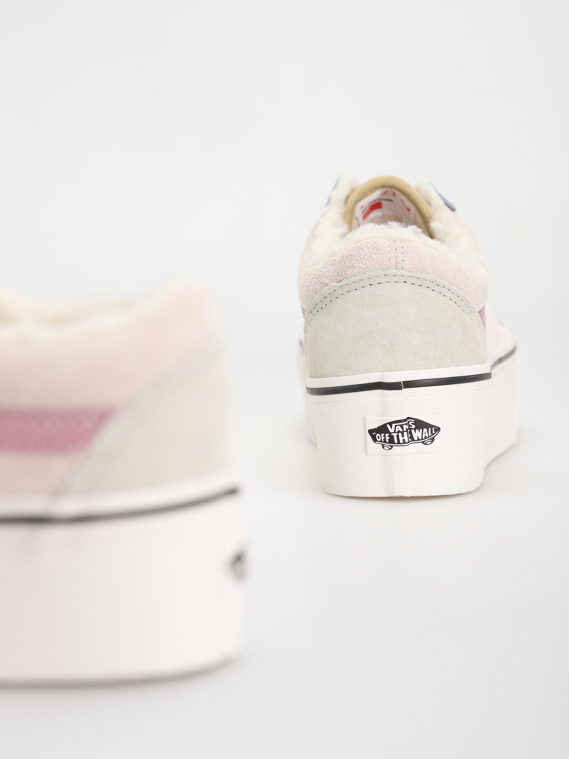 Boty Vans Old Skool Stackform (pig suede/sherpa multi color)