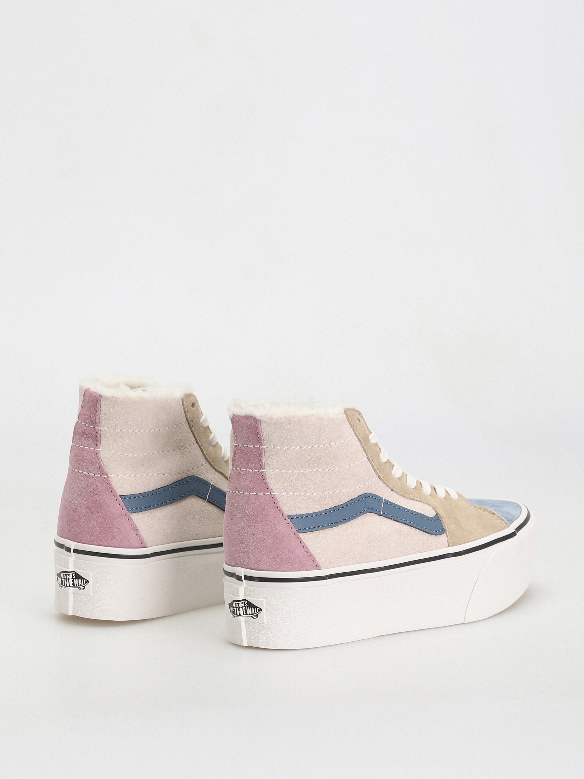 Boty Vans Sk8 Hi Tapered Stackform (pig suede/sherpa multi color)