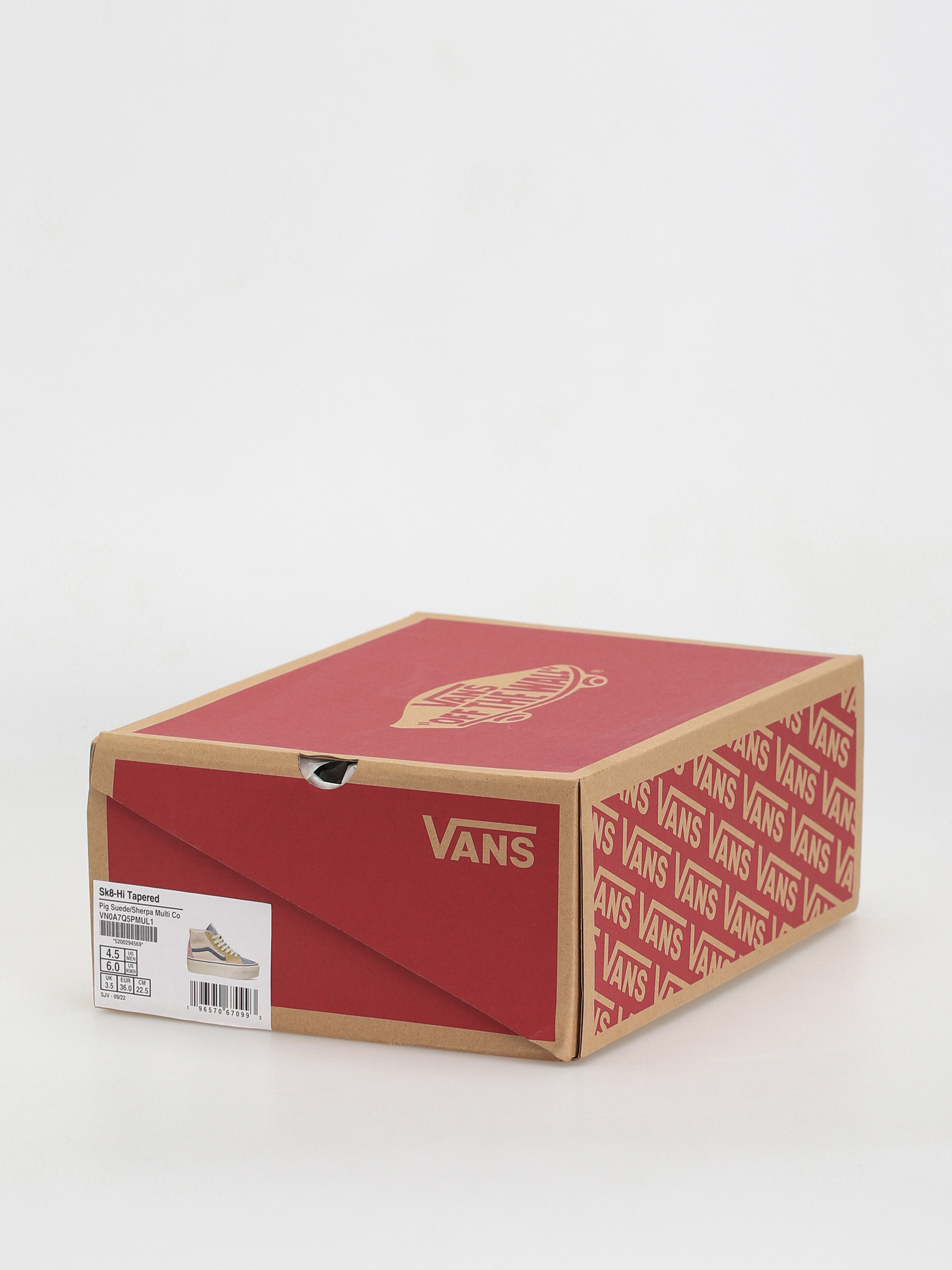 Boty Vans Sk8 Hi Tapered Stackform (pig suede/sherpa multi color)