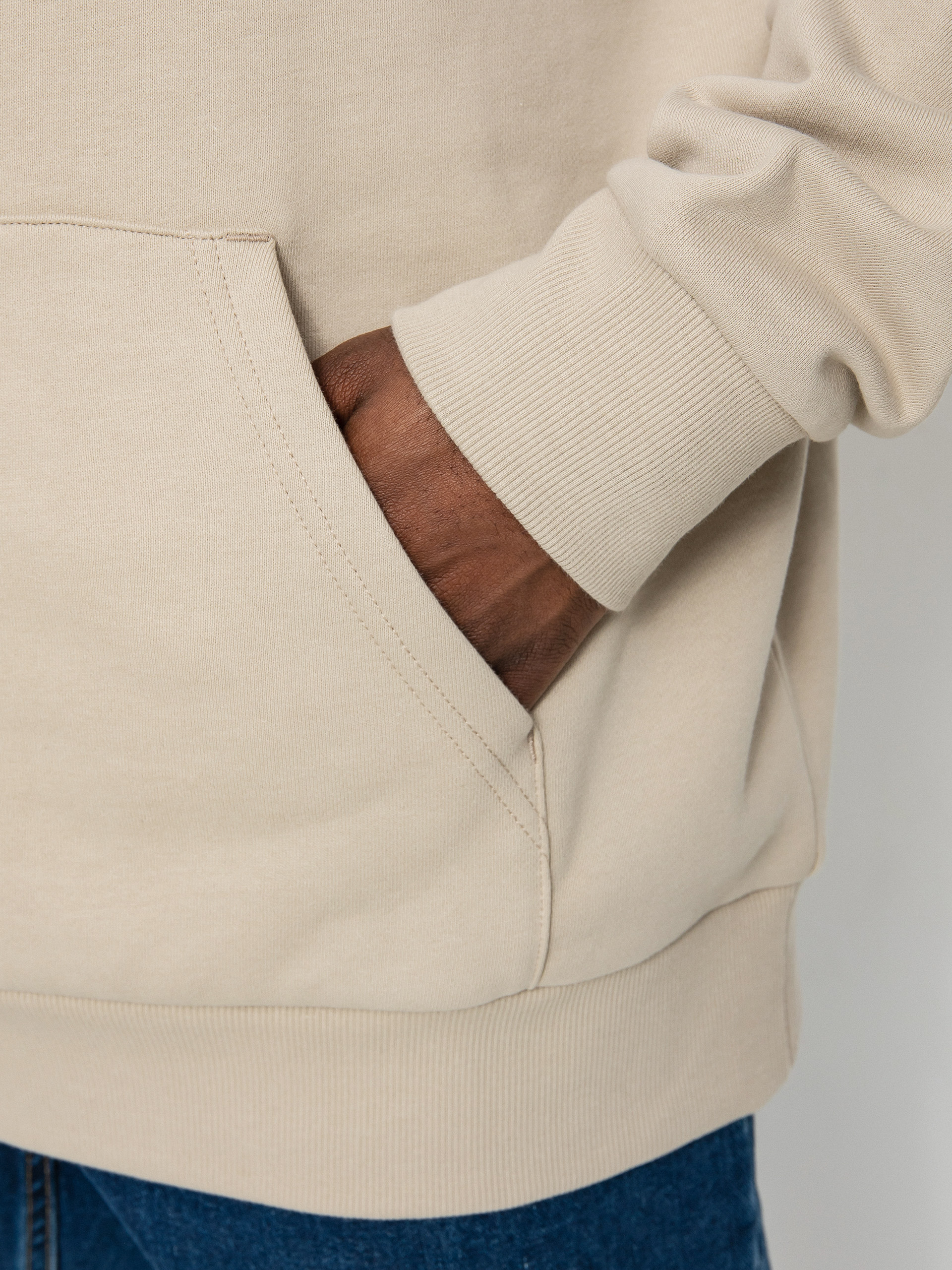 Mikina s kapucí Carhartt WIP Script Embroidery HD (wall/black)