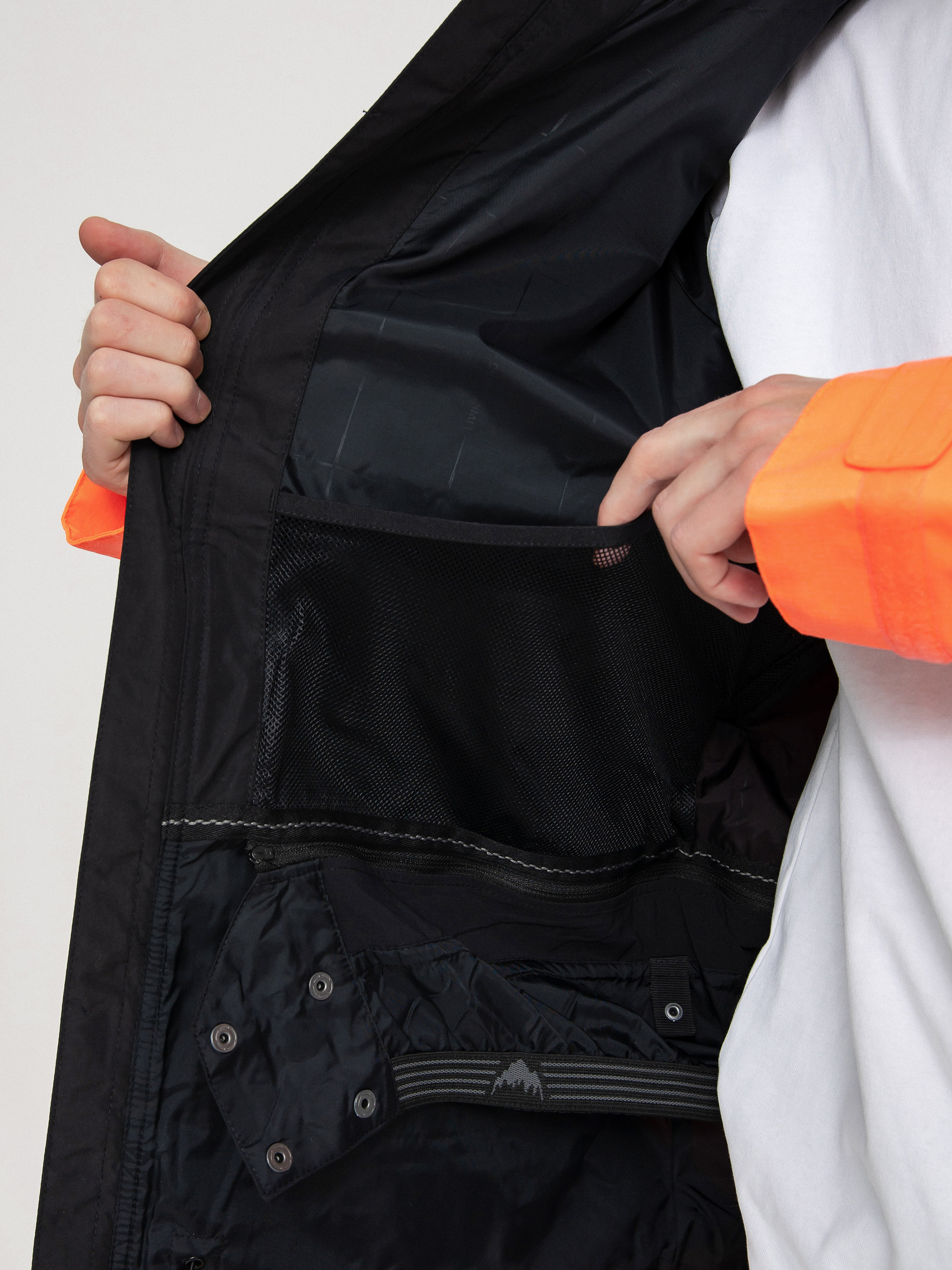 Pánská Snowboardová bunda Burton Frostner (true black/tetra orange)