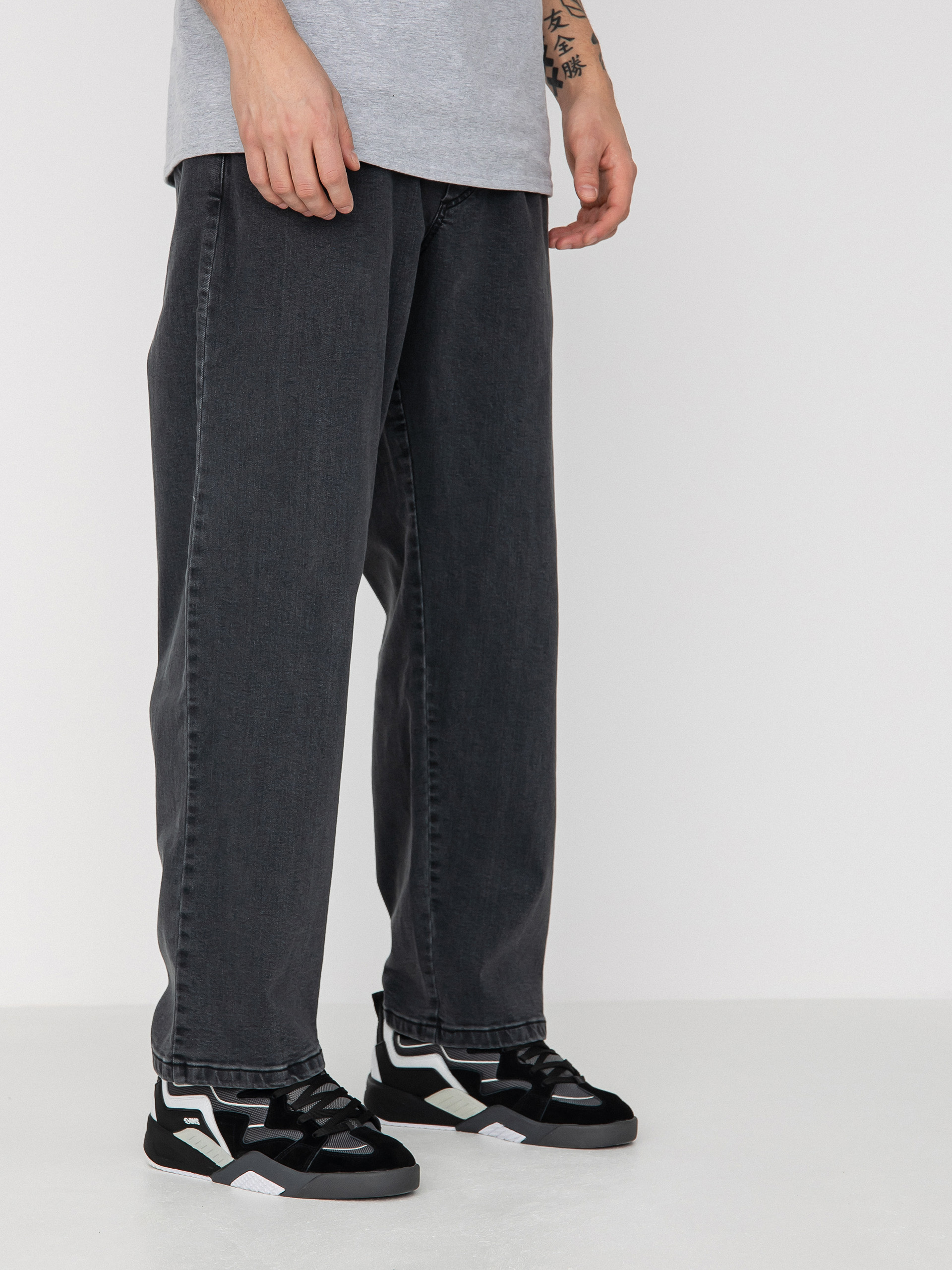 Kalhoty Malita Jeans Log Sl (elastic black)