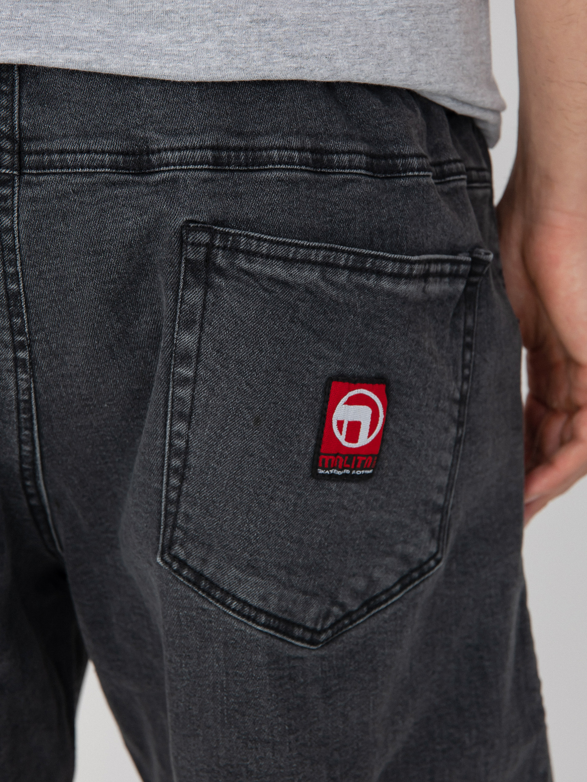 Kalhoty Malita Jeans Log Sl (elastic black)