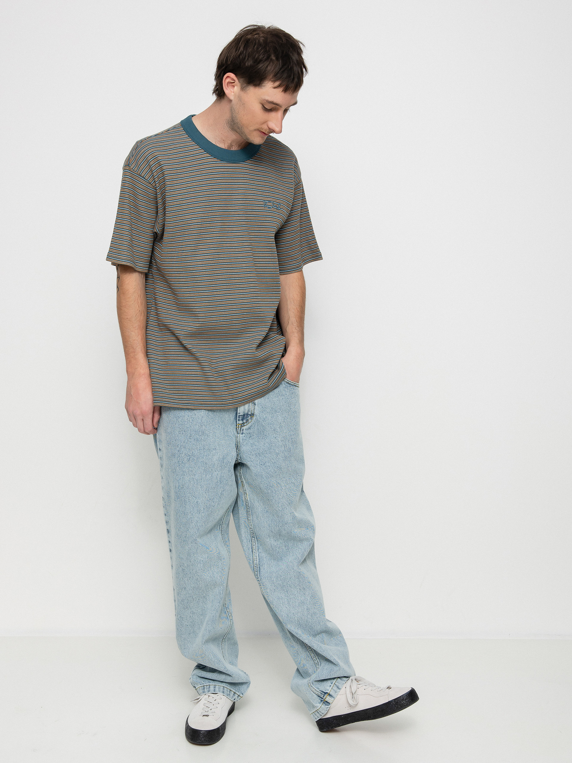 Tričko Polar Skate Stripe Shin (teal)