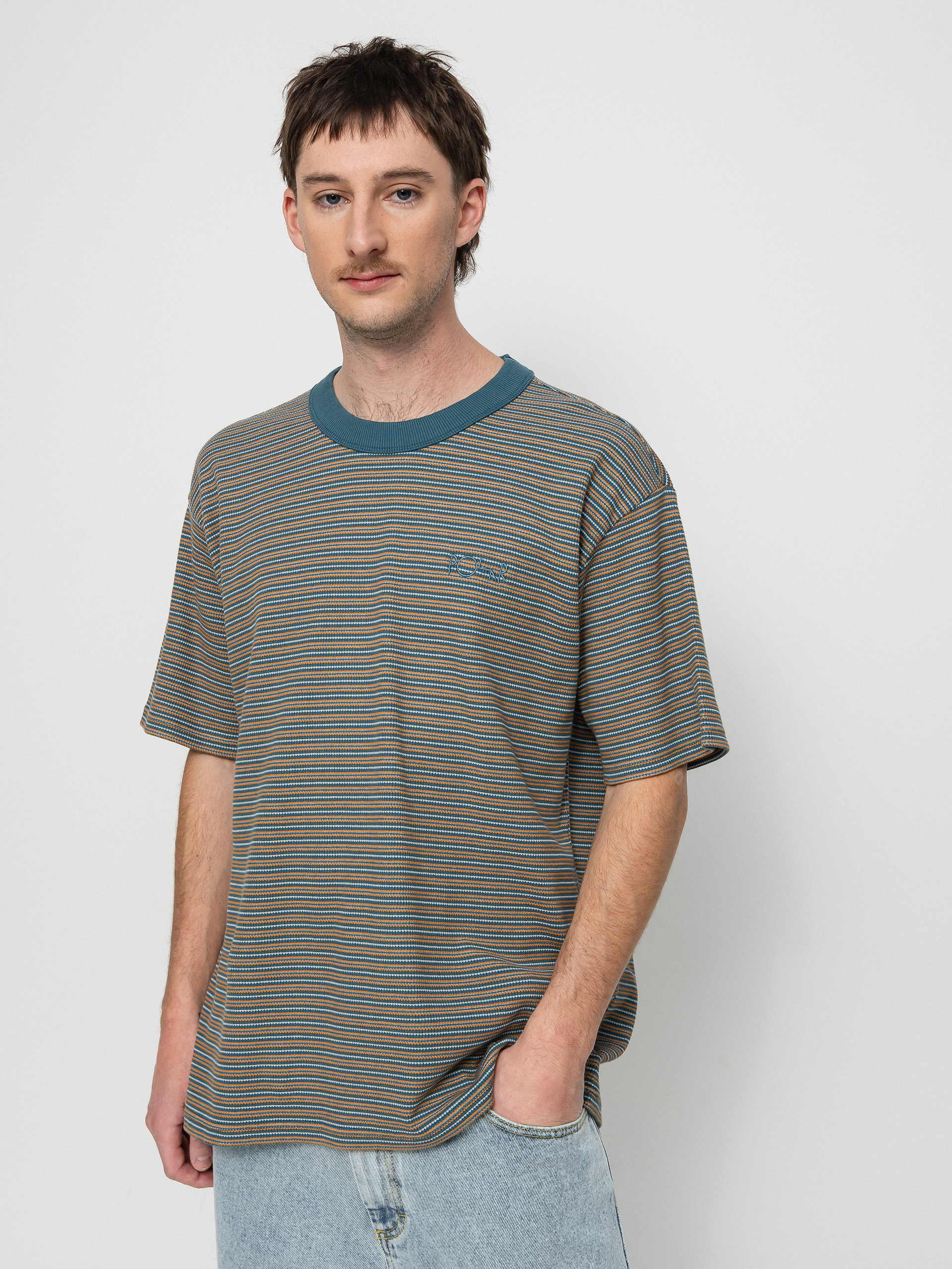 Tričko Polar Skate Stripe Shin (teal)