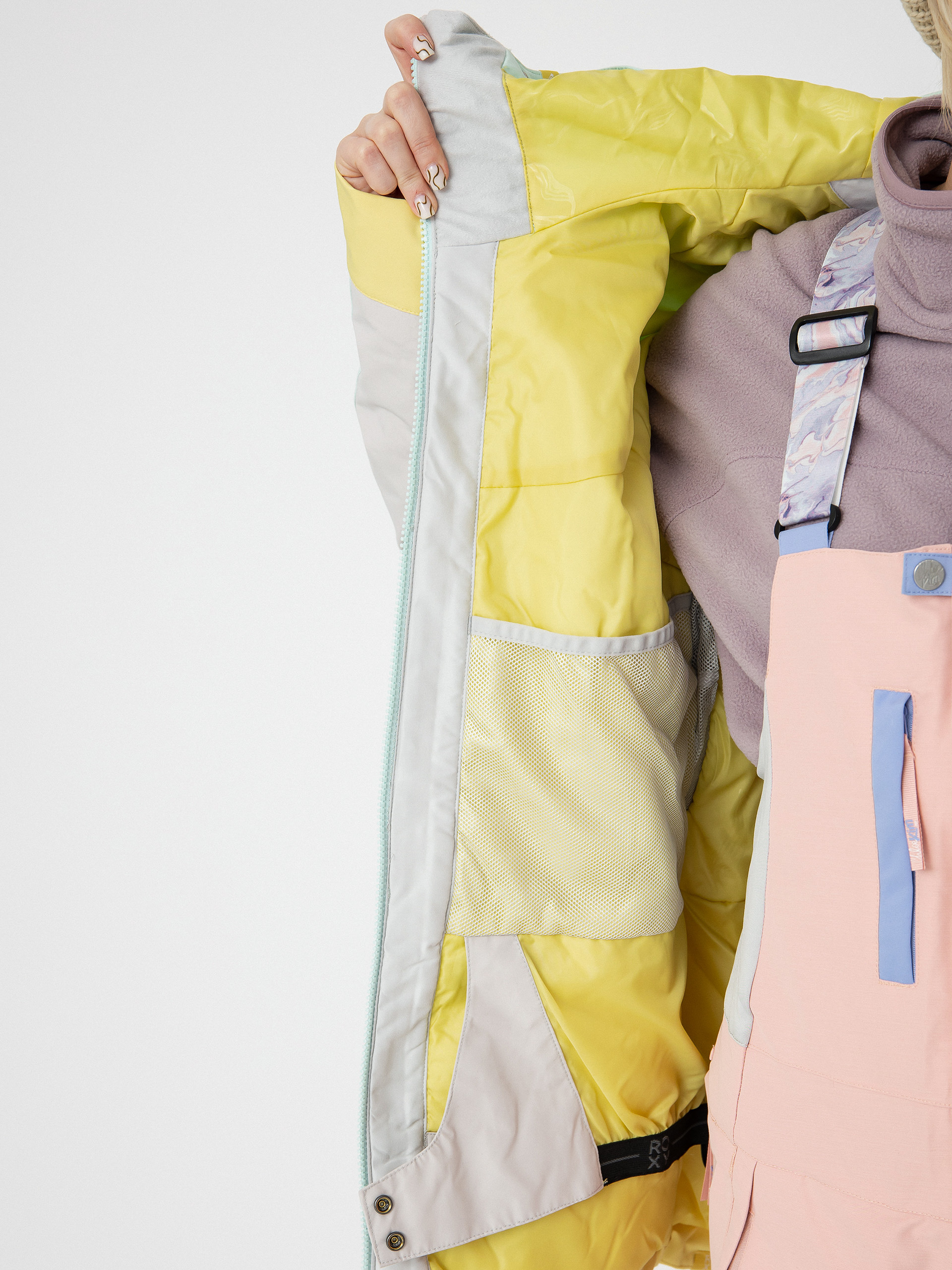 Dámská Snowboardová bunda Roxy Ravine Hoodie (gray violet)