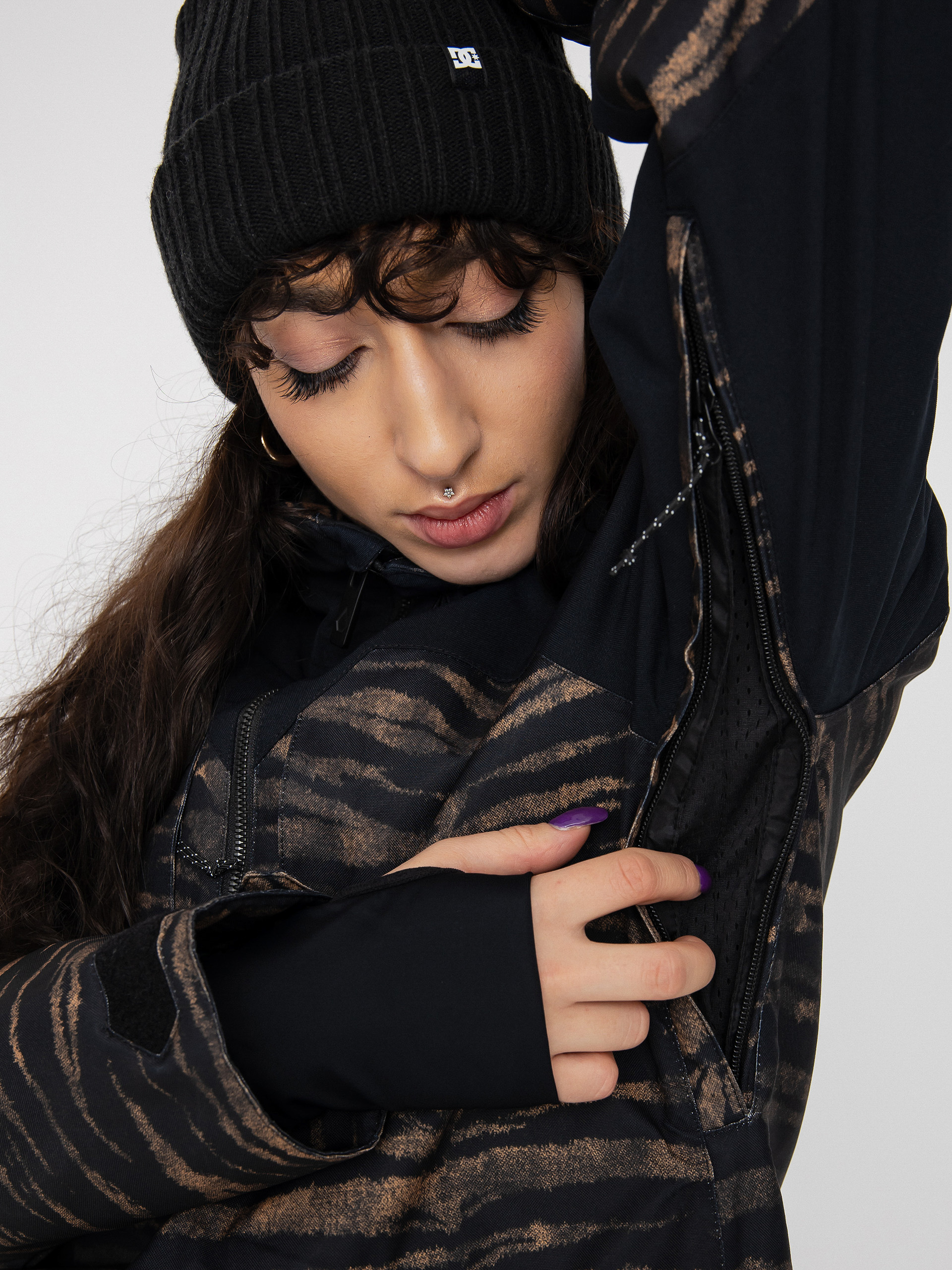 Dámská Snowboardová bunda Volcom Shelter 3D Stretch (tiger print)