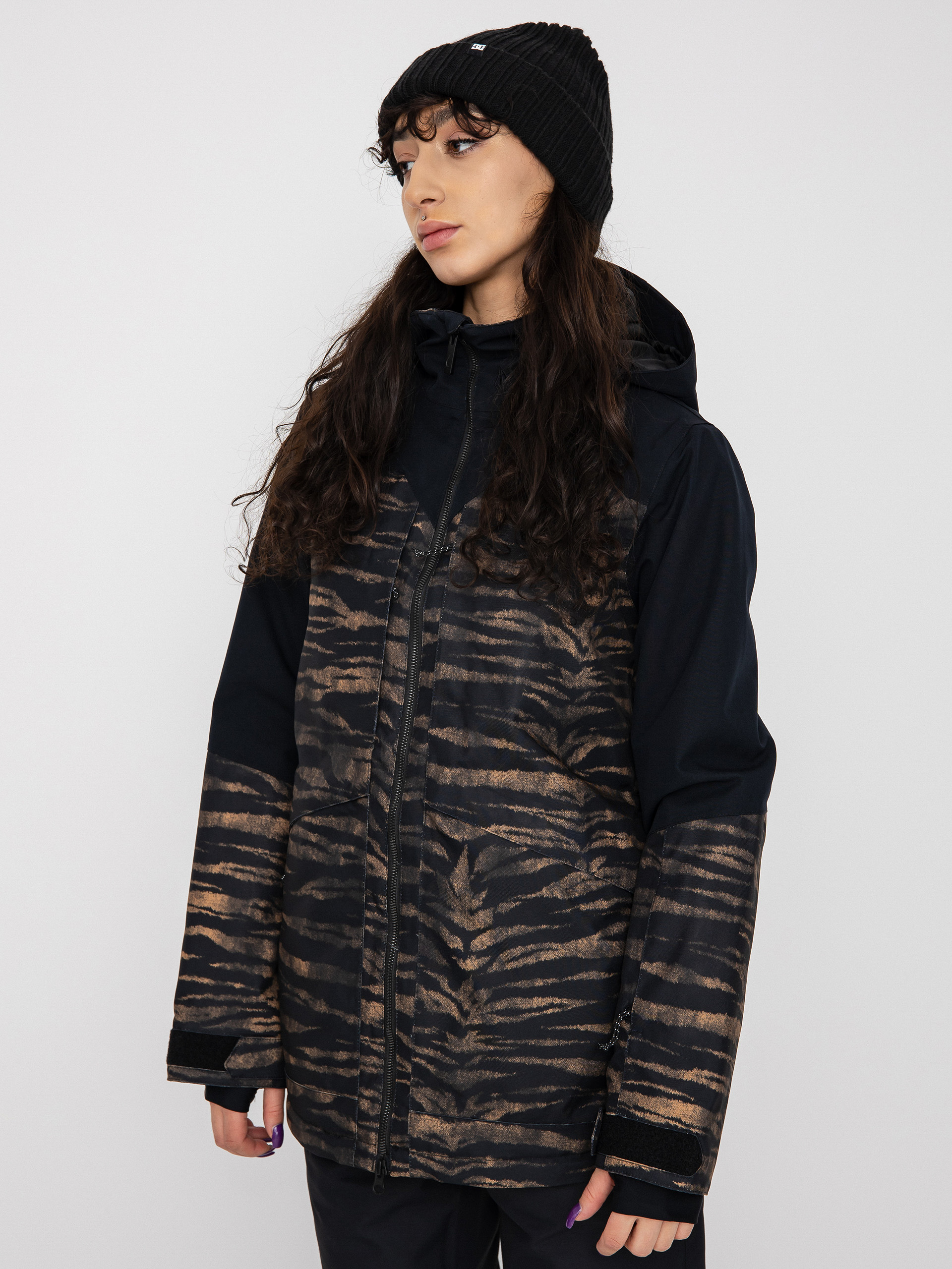 Dámská Snowboardová bunda Volcom Shelter 3D Stretch (tiger print)