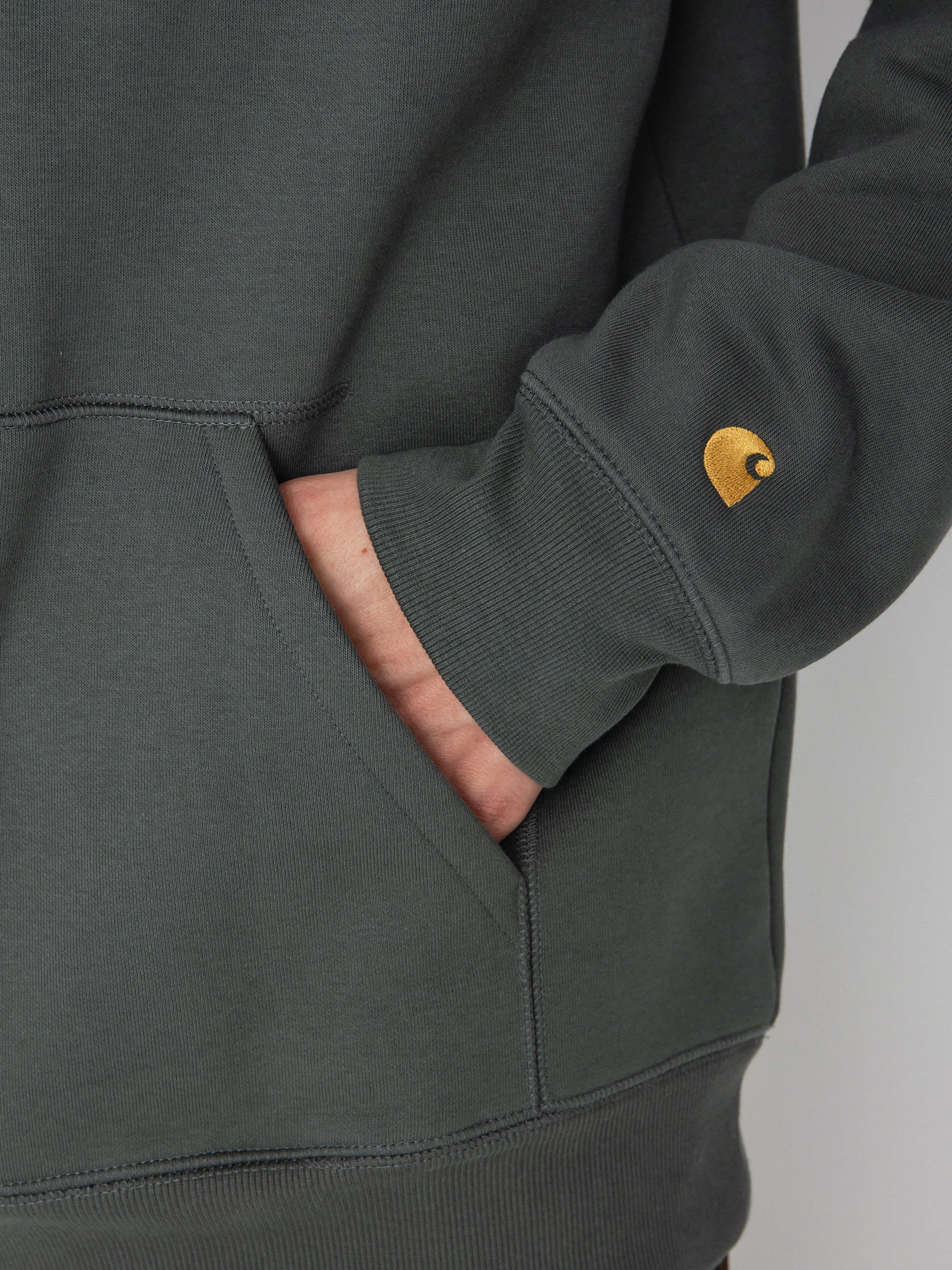 Mikina s kapucí Carhartt WIP Chase HD (jura/gold)