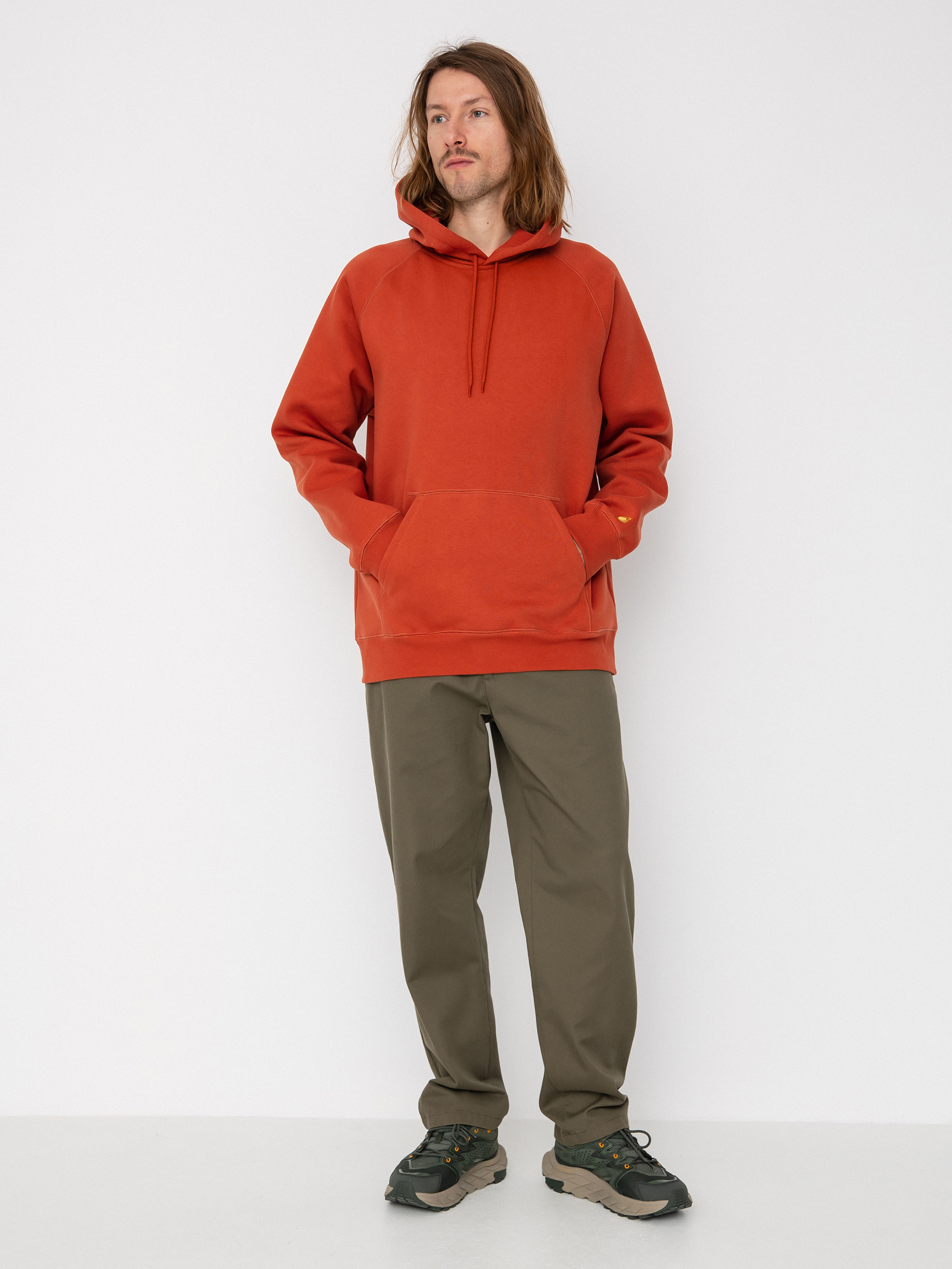 Mikina s kapucí Carhartt WIP Chase HD (phoenix/gold)