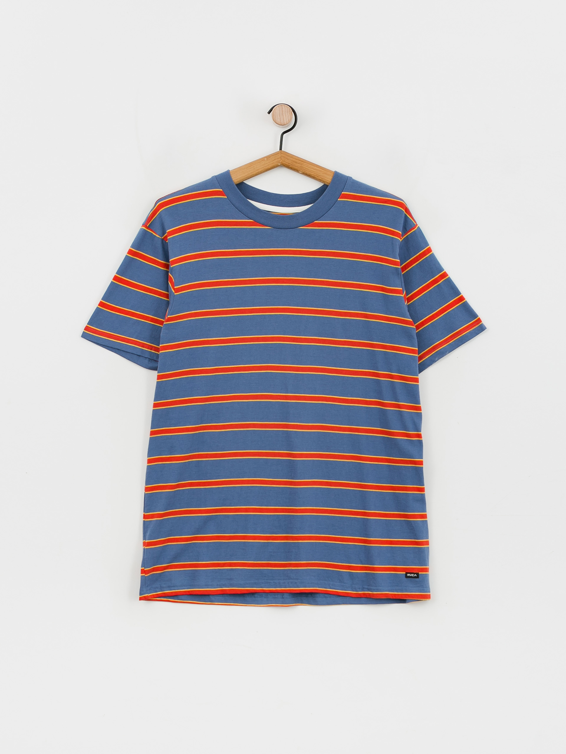 Tričko RVCA Daybreak Stripe Crew (royal)