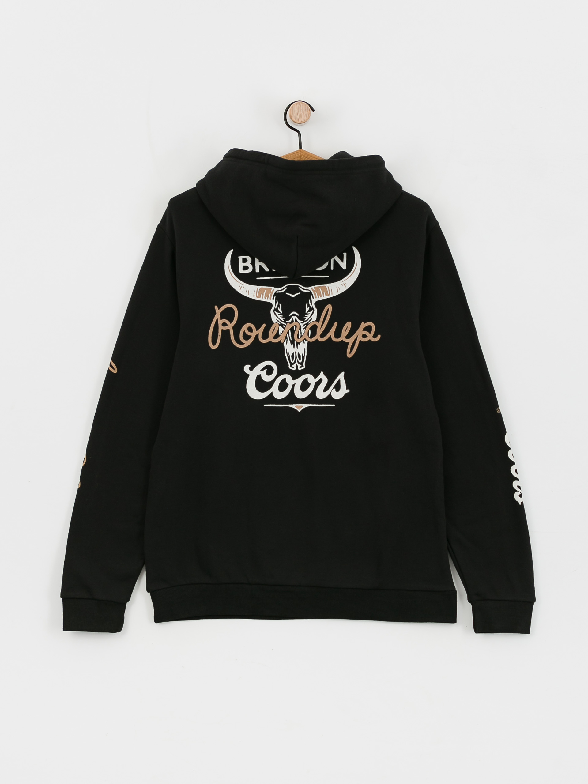 Mikina s kapucí Brixton Coors Roundup HD (black)