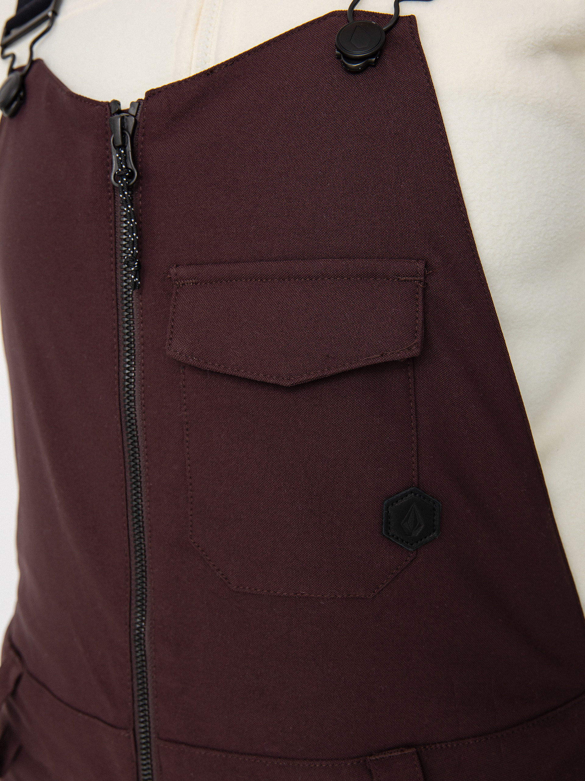 Dámské Snowboardové kalhoty  Volcom Swift Bib Overall (black plum)