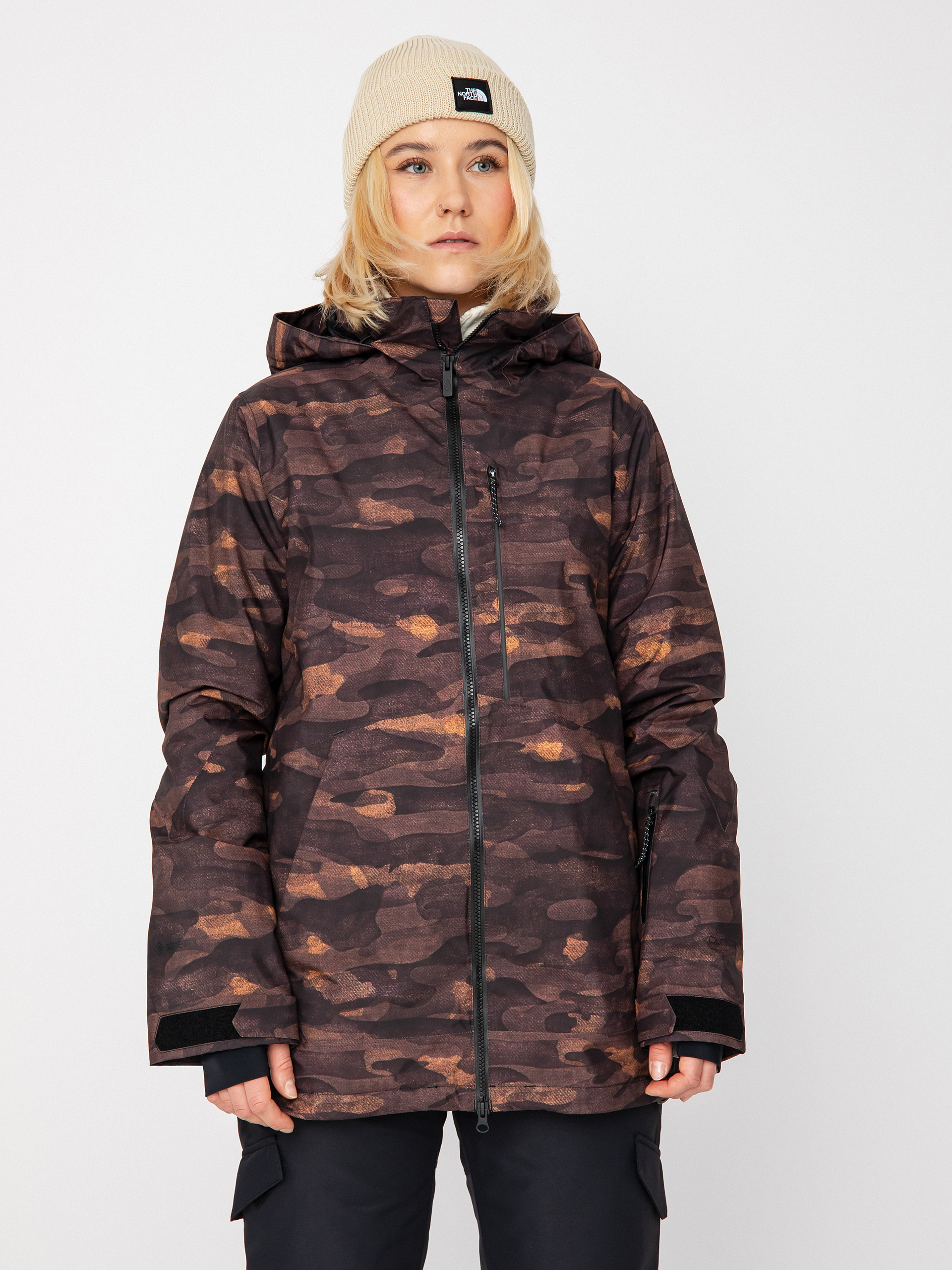 Snowboardovu00e1 bunda Volcom 3D Stretch Gore Wmn (dusk camo)
