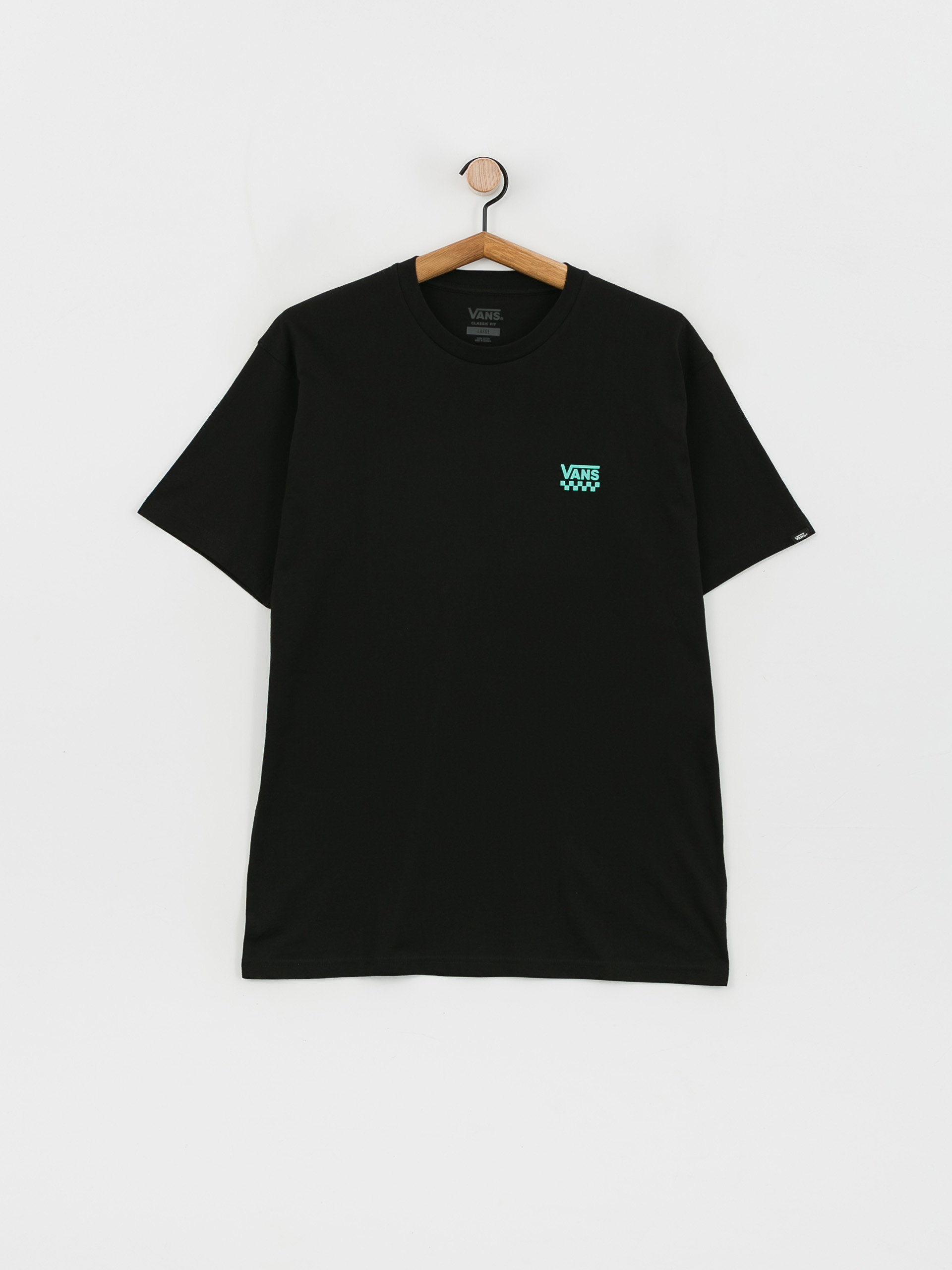Tričko Vans Left Chest Logo II (black/waterfall)