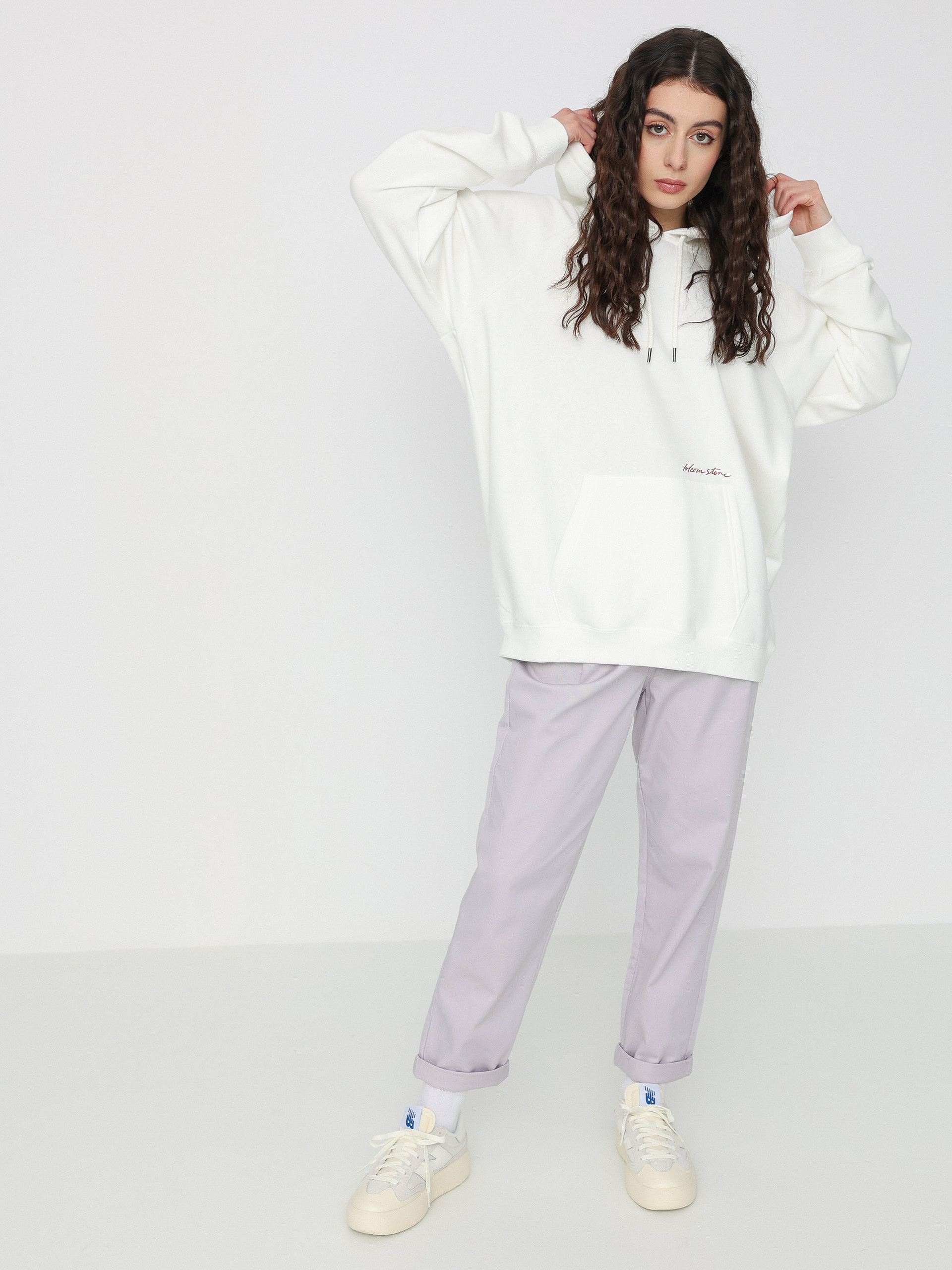 Mikina s kapucí Volcom Truly Stoked Bf HD (star white)