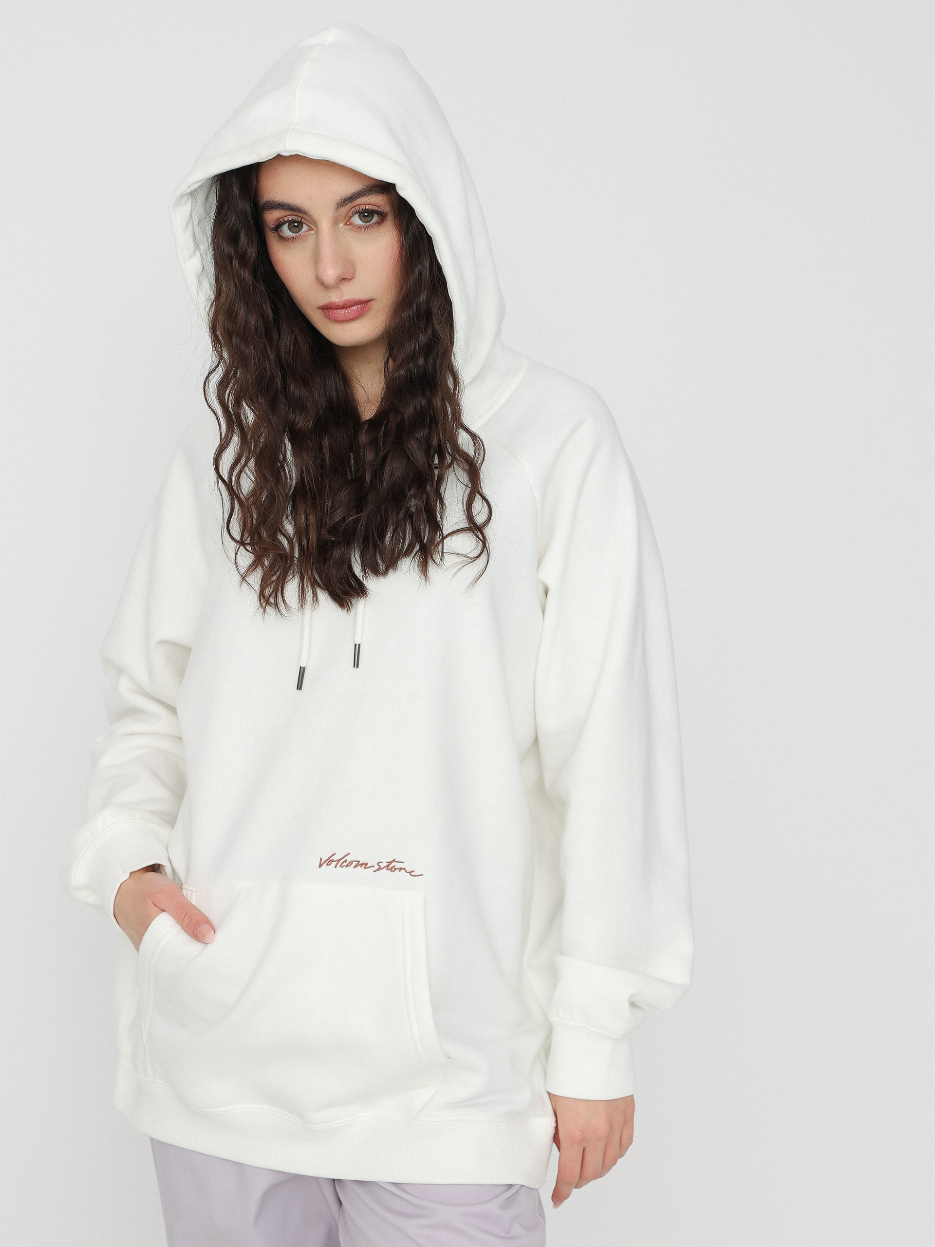 Mikina s kapucí Volcom Truly Stoked Bf HD (star white)