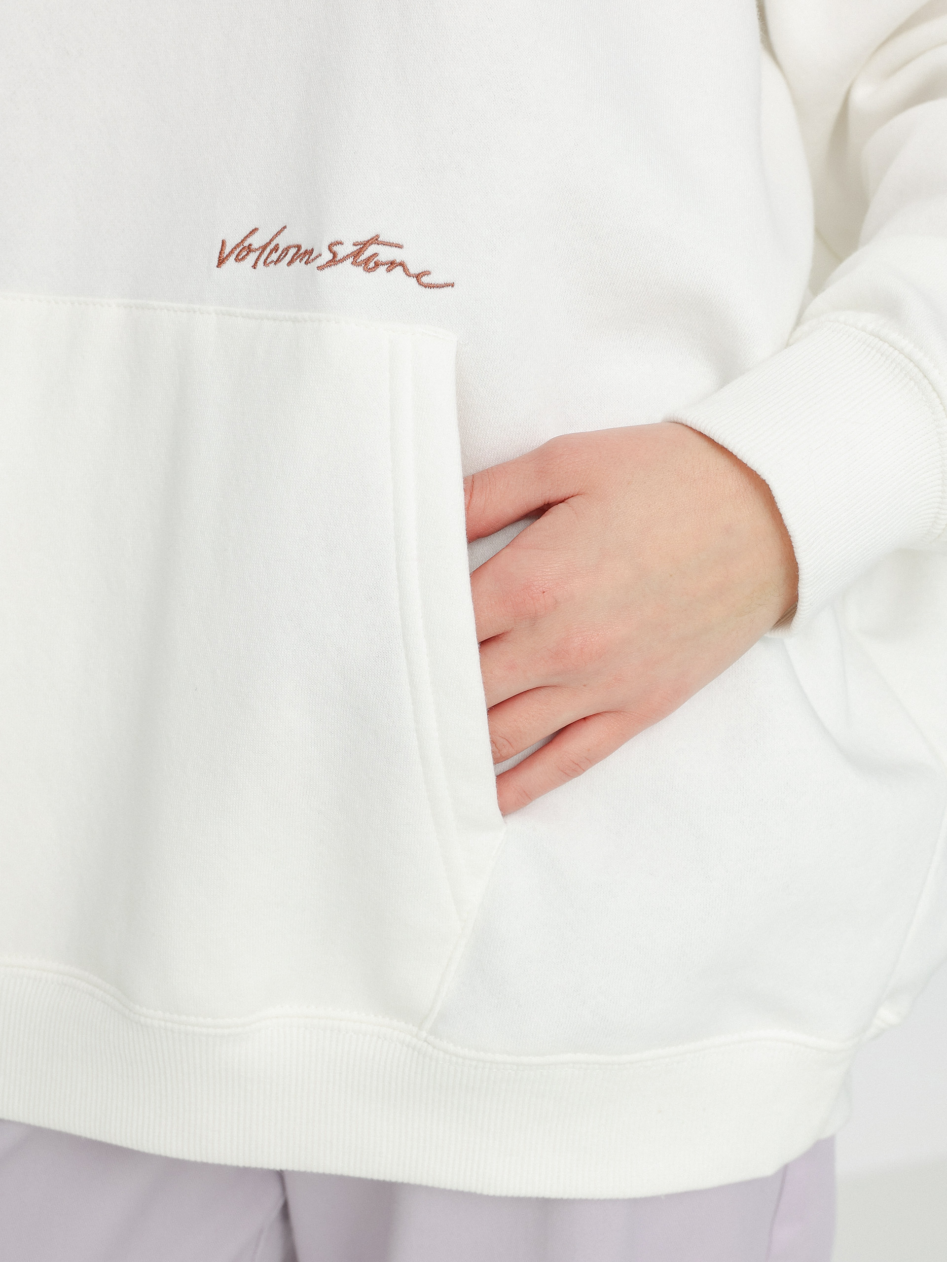 Mikina s kapucí Volcom Truly Stoked Bf HD (star white)