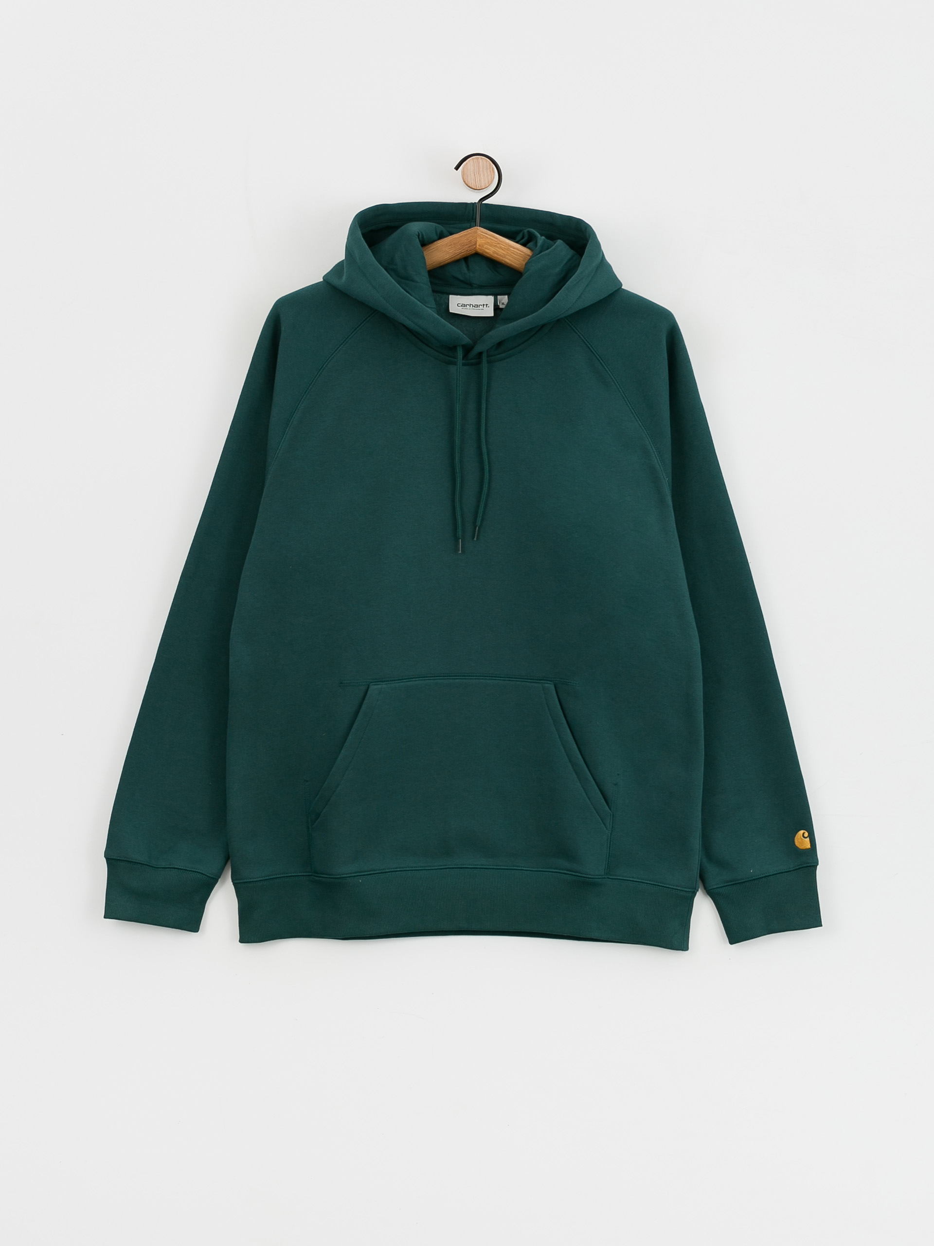 Mikina s kapucí Carhartt WIP Chase HD (botanic/gold)