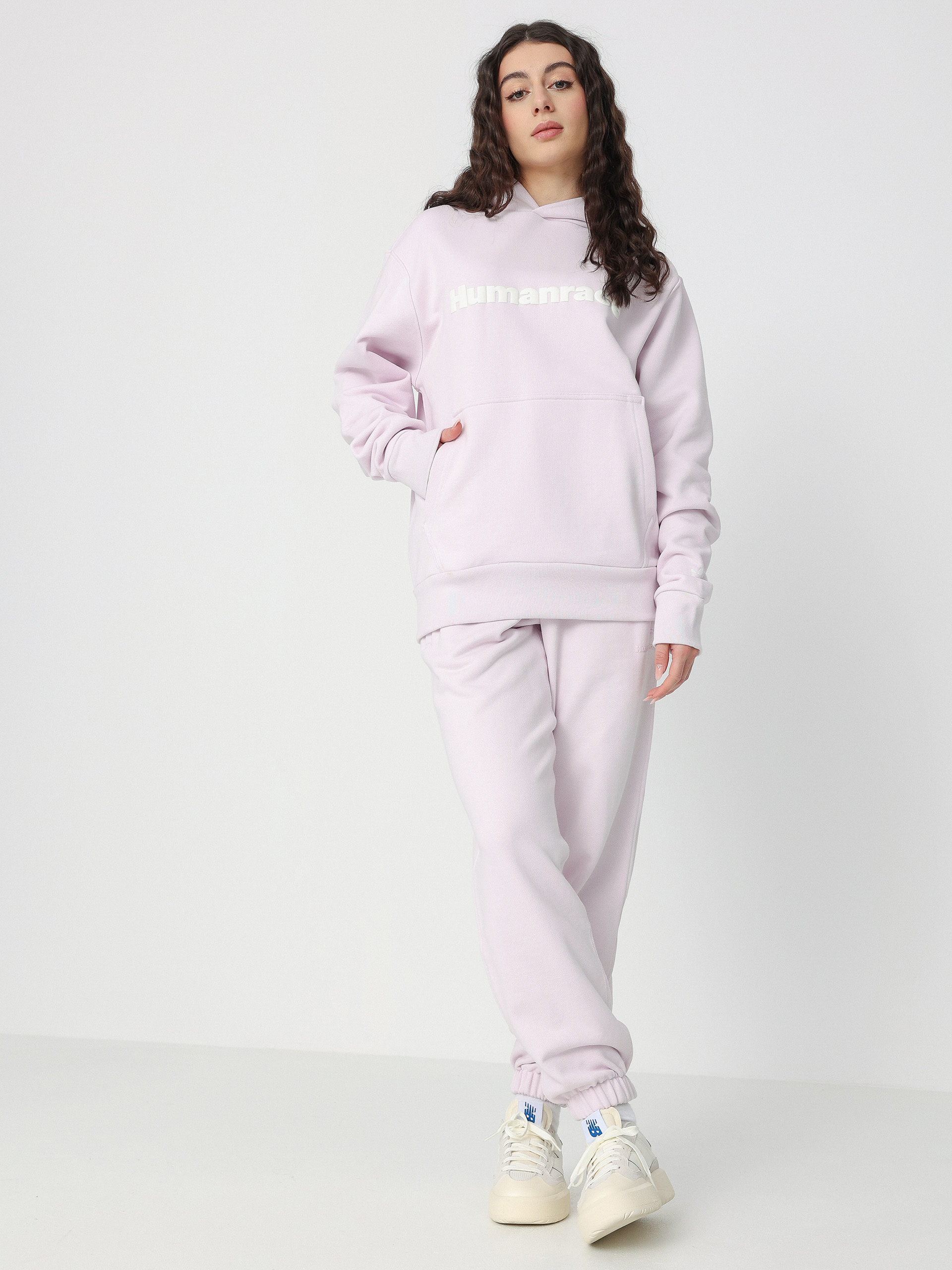 Mikina s kapucí adidas Originals Pharrell Williams Basics HD Wmn (almpnk)