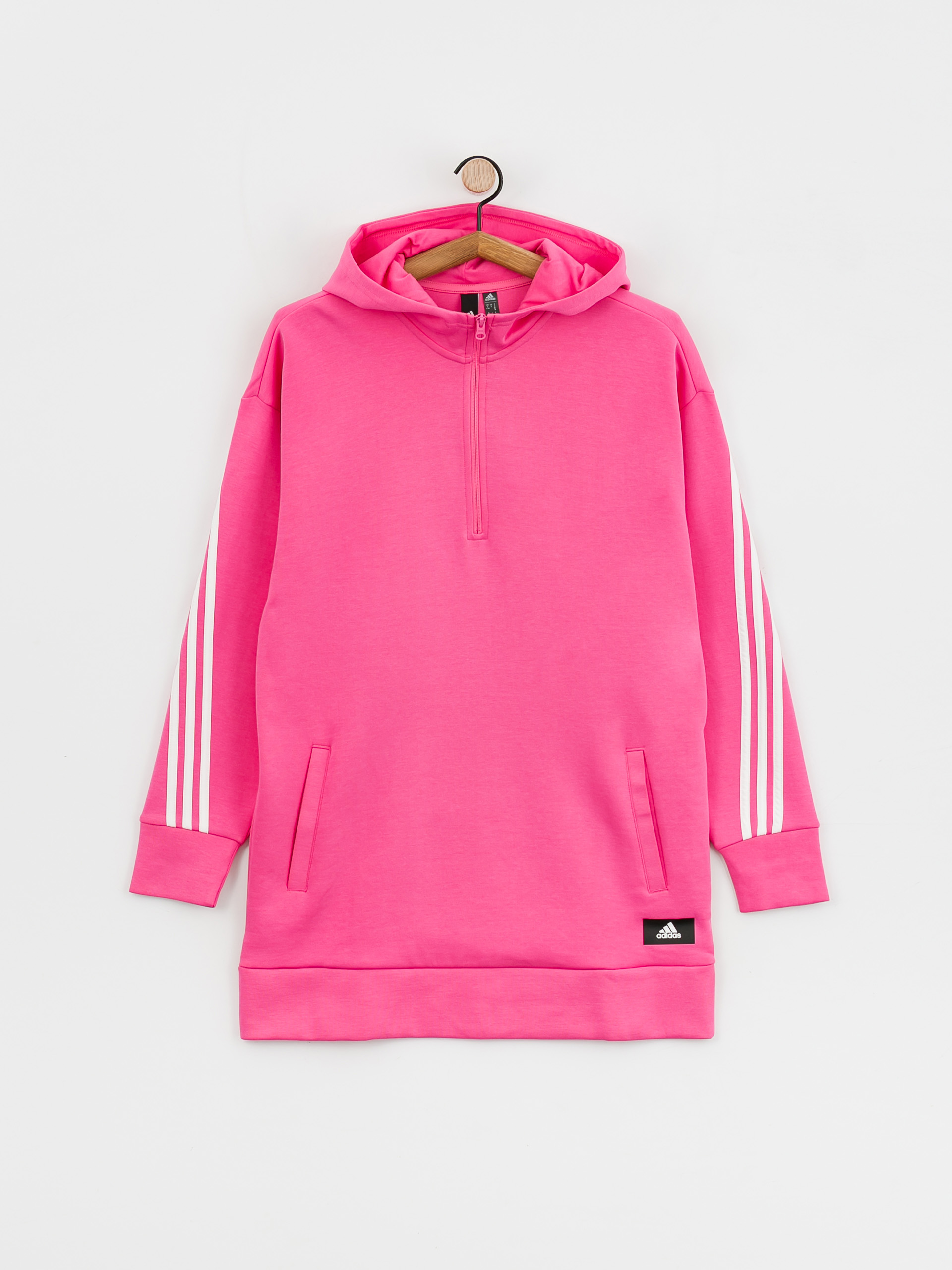 Mikina s kapucí adidas Originals Fi 3S Long HD Wmn (pulmag)