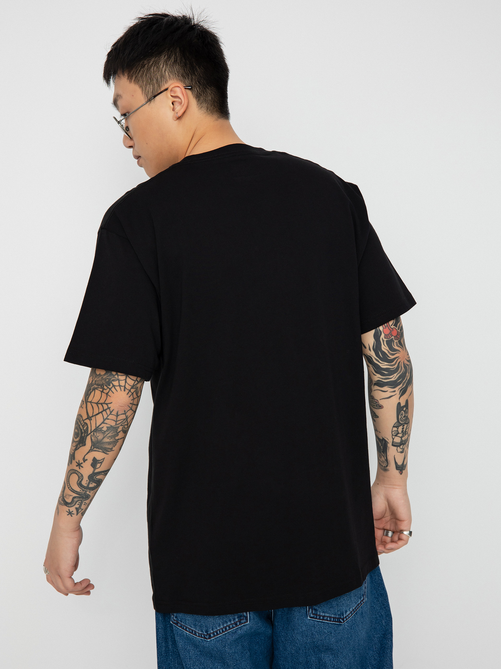 Tričko Vans Left Chest Logo II (black/waterfall)