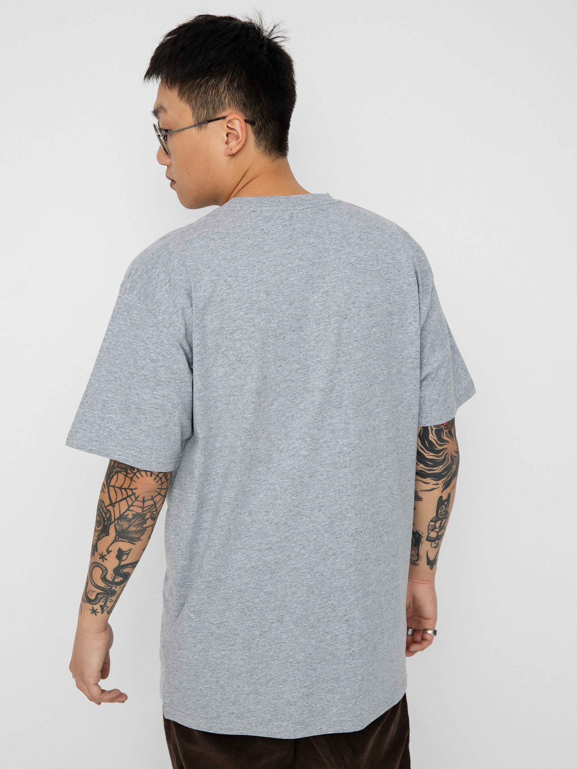 Tričko Vans Left Chest Logo II (athletic heather/black)